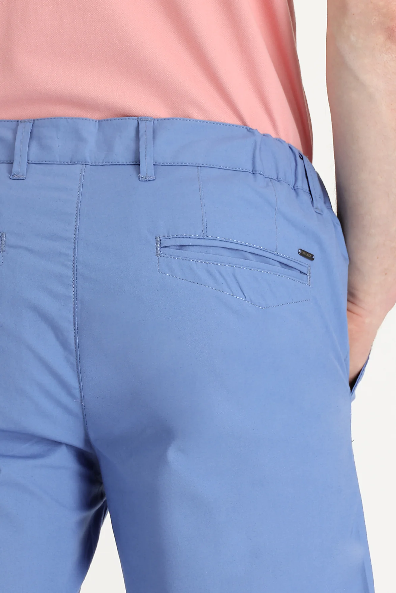 Açık Mavi Slim Fit Dar Kesim Bermuda Şort - Image 4