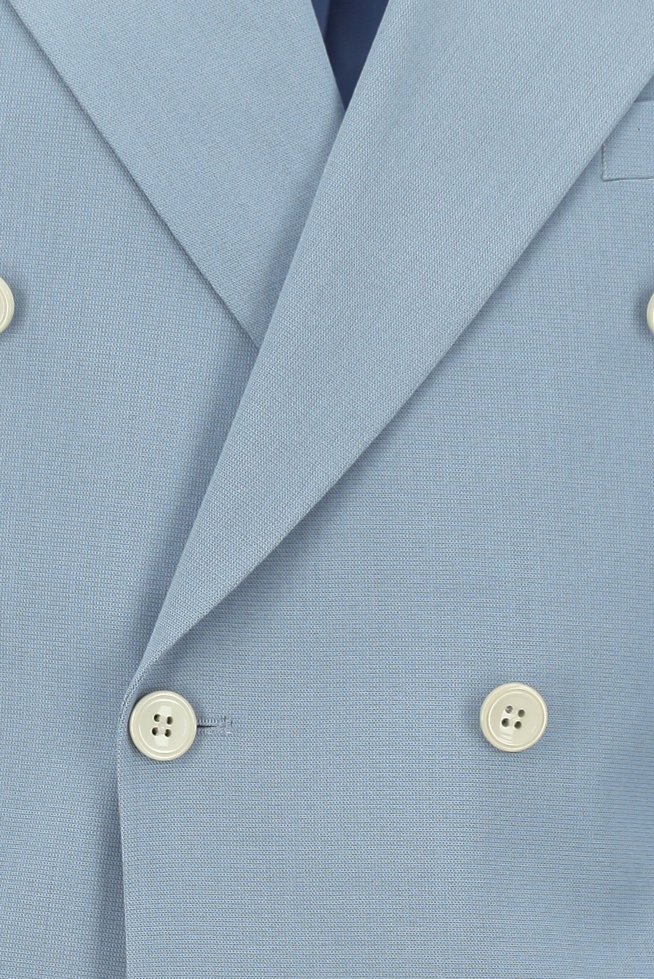 Açık Mavi 7 Drop Slim Fit Dar Kesim Pamuklu Lyocell Kruvaze Takım Elbise - Image 4