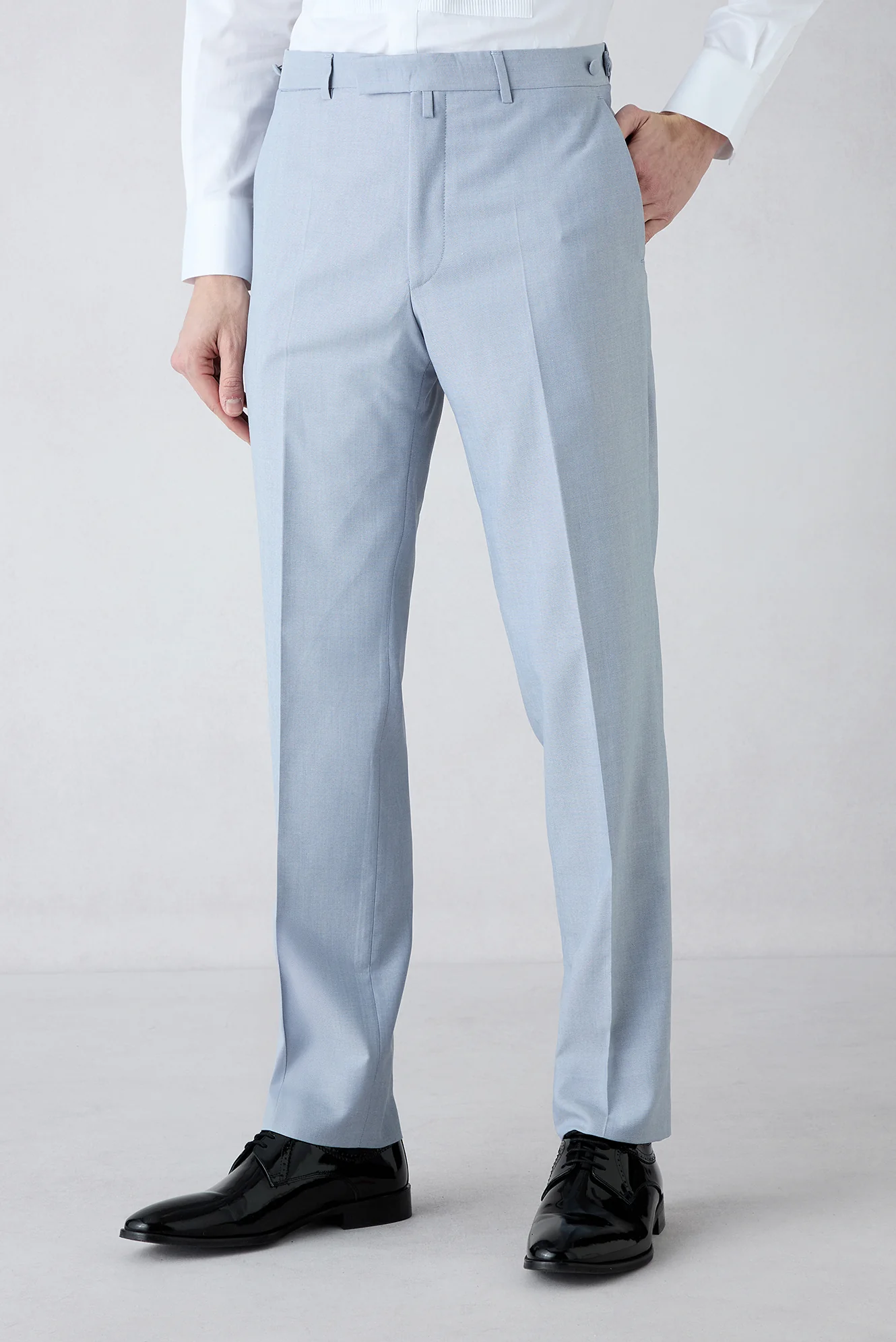 Açık Mavi 7 Drop Slim Fit Dar Kesim Şal Yaka Smokin & Damatlık - Image 5