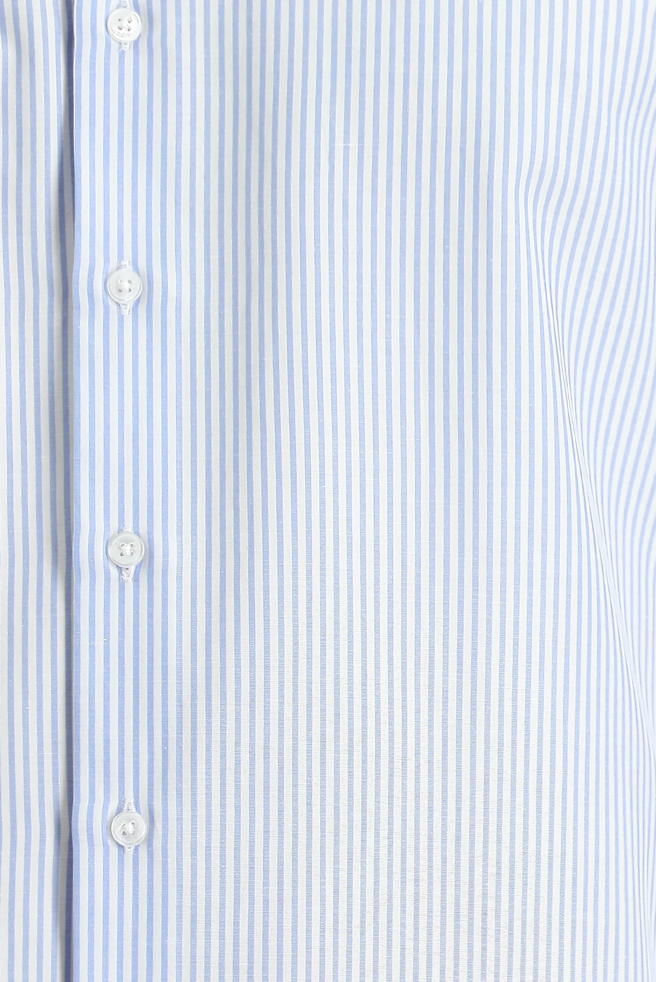 Açık Mavi Uzun Kol Slim Fit Dar Kesim Çizgili Pamuklu Gömlek - Image 4
