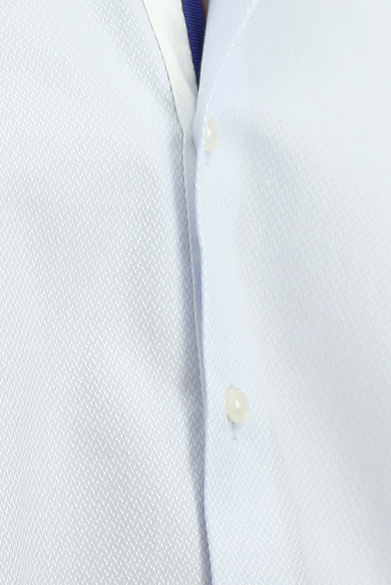 Açık Mavi Uzun Kol Slim Fit Dar Kesim Klasik Desenli Pamuk Gömlek - Image 6