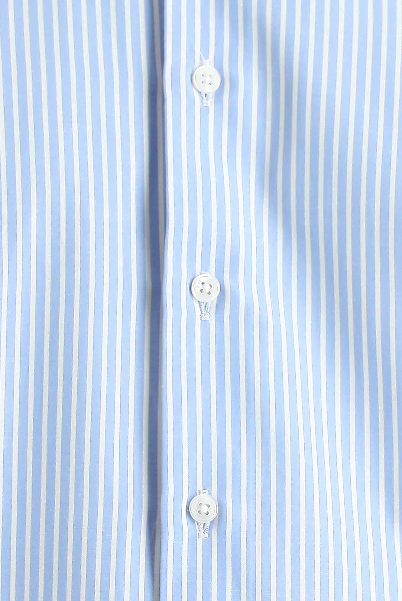 Açık Mavi Uzun Kol Slim Fit Dar Kesim Klasik Desenli Pamuklu Gömlek - Image 6