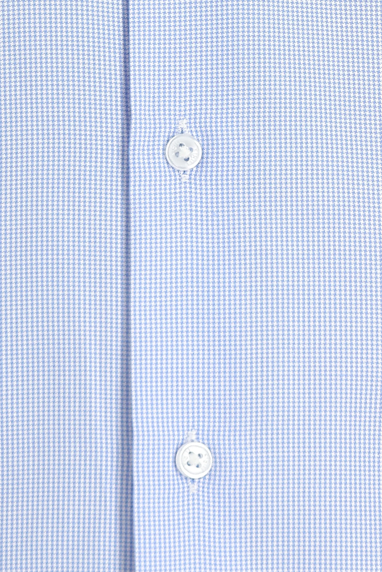 Açık Mavi Uzun Kol Slim Fit Dar Kesim Klasik Desenli Pamuklu Kolay Ütülenebilir Gömlek - Image 4