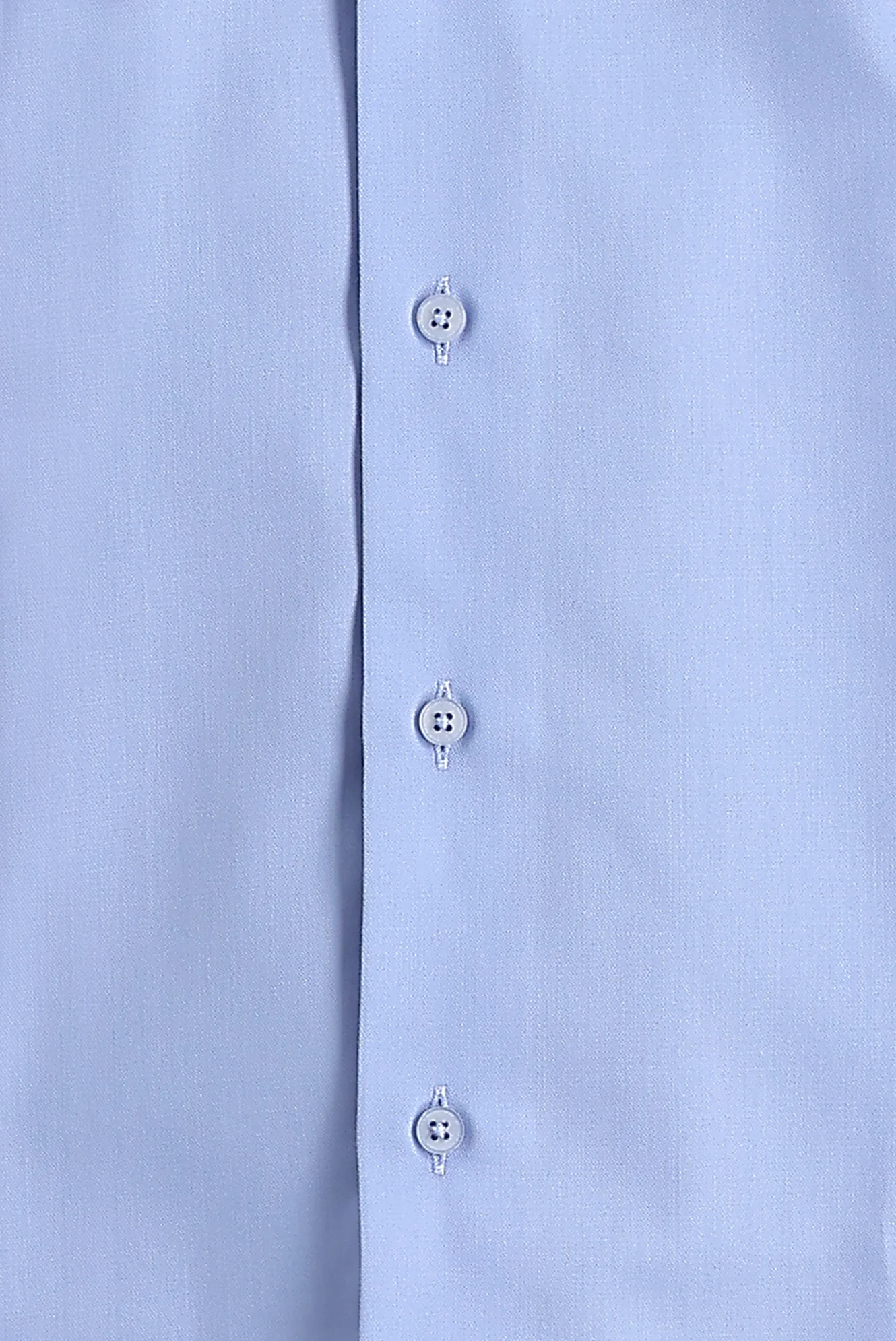 Açık Mavi Uzun Kol Slim Fit Dar Kesim Klasik Non Iron Pamuklu Gömlek - Image 3