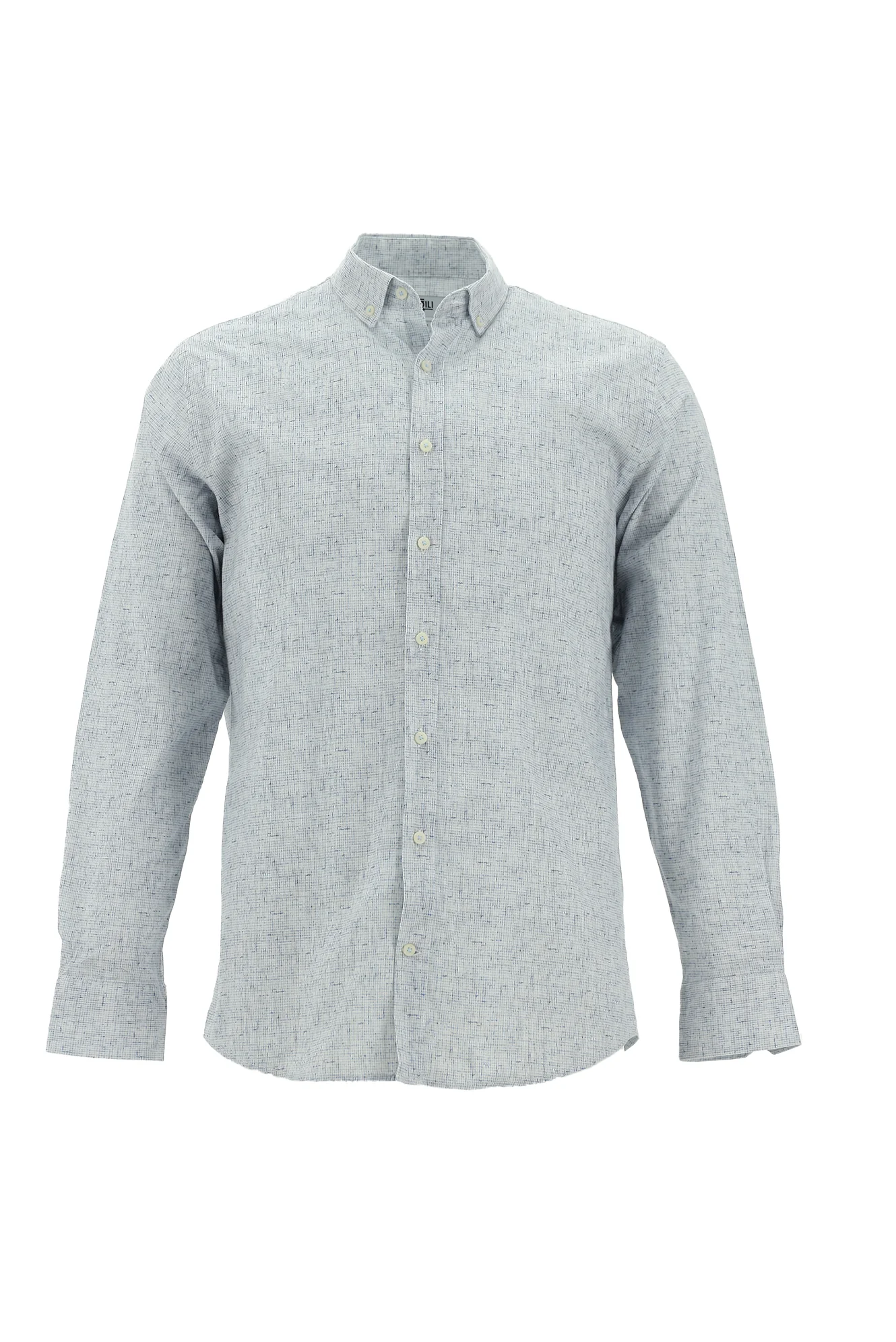 Açık Mavi Uzun Kol Slim Fit Dar Kesim Pamuk Gömlek
