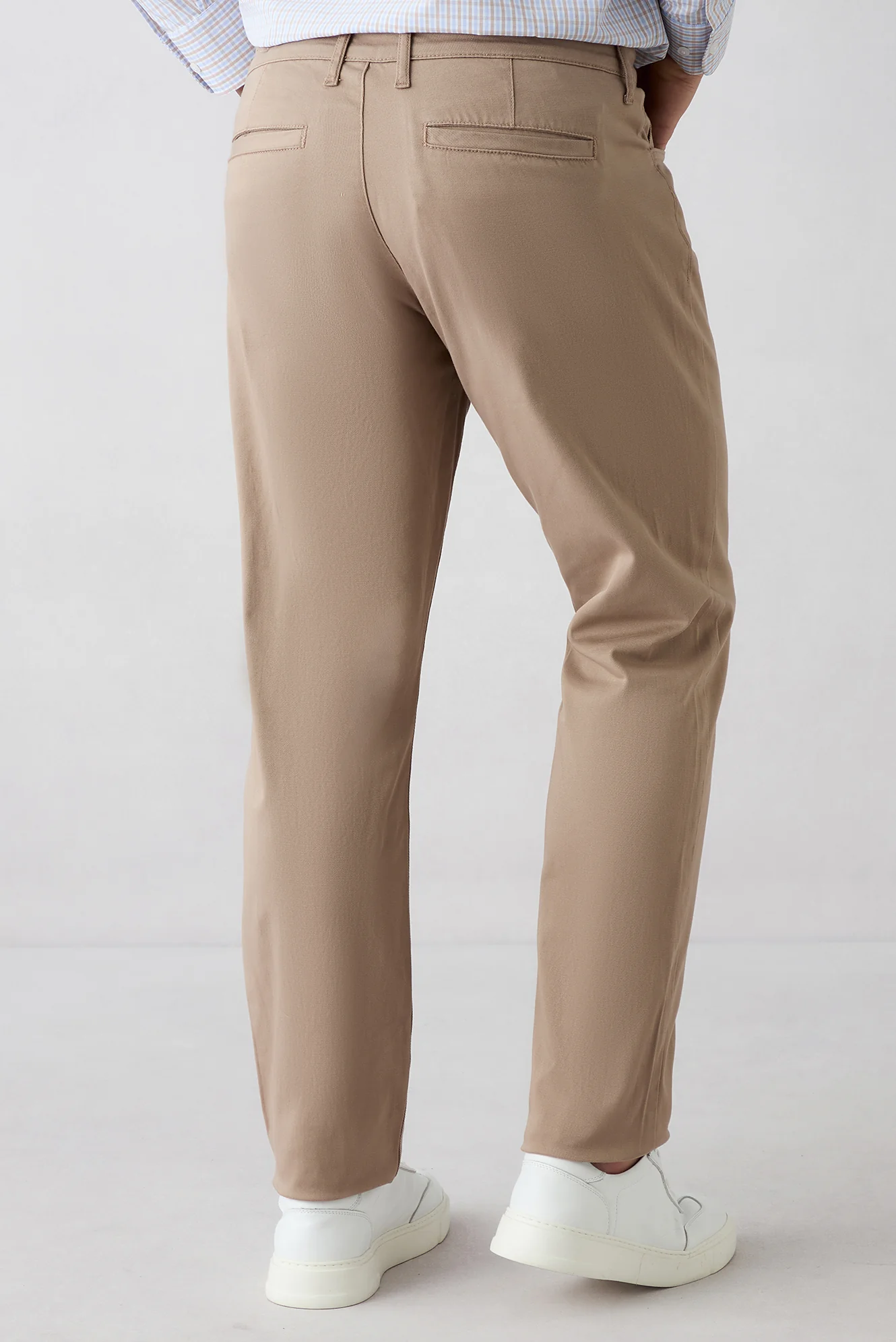 Açık Vizon Slim Fit Dar Kesim 5 Cep Pamuklu Düz Likralı Kanvas / Chino Pantolon - Image 6