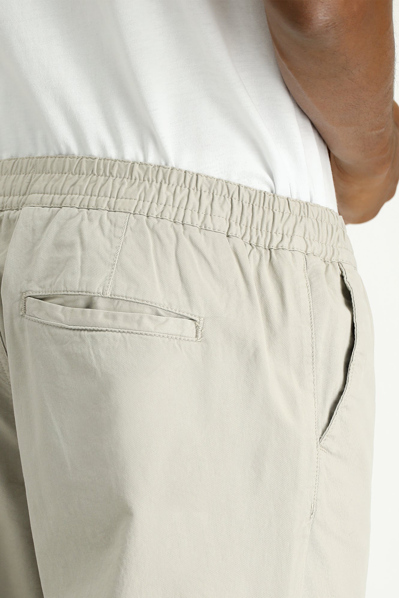 Açık Vizon Regular Fit Standart Kesim Beli Lastikli Likralı Kanvas / Chino Pantolon - Image 6