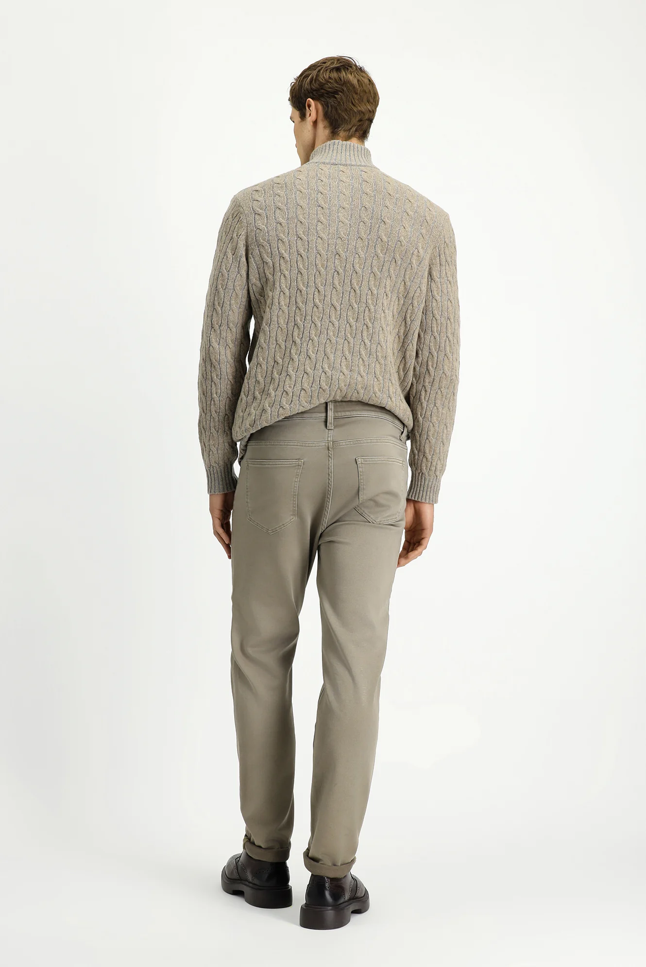 Açık Vizon Relaxed Fit Rahat Kesim Likralı Kanvas / Chino Pantolon - Image 4