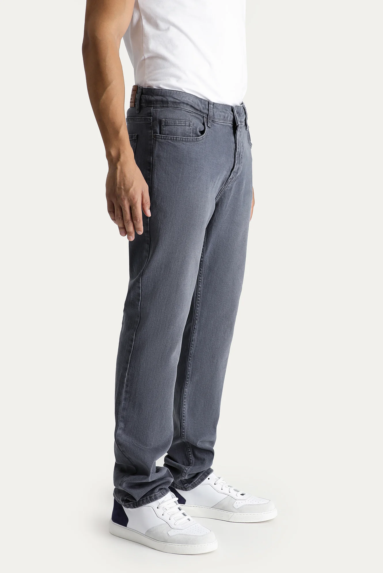 Açık Vizon Regular Fit Standart Kesim Likralı Denim Pantolon - Image 3