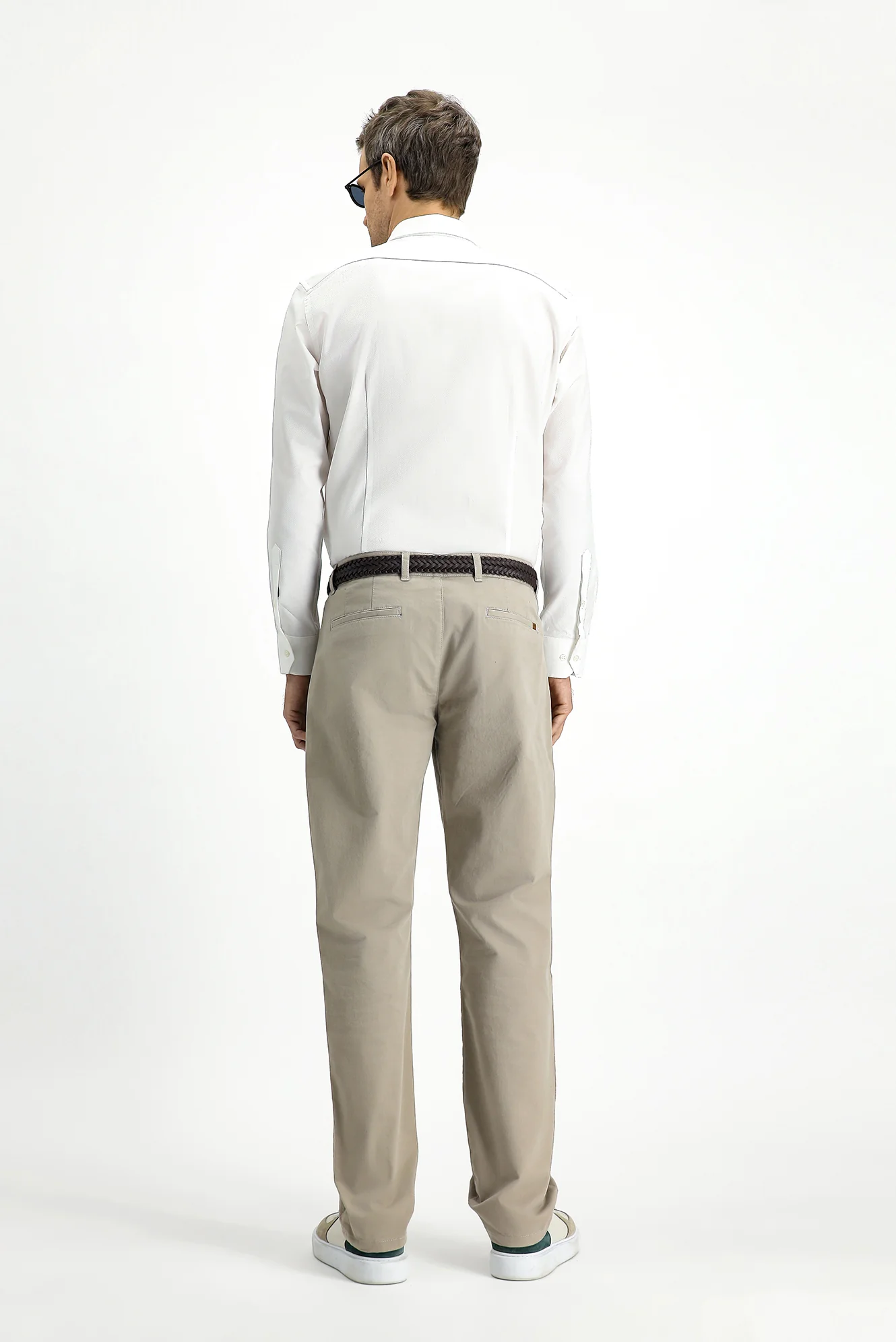 Açık Vizon 6 Drop Regular Fit Standart Kesim Likralı Kanvas / Chino Pantolon - Image 5