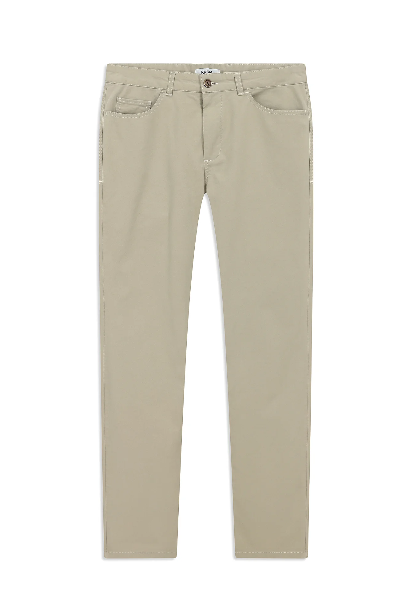 Açık Vizon 6 Drop Regular Fit Standart Kesim Likralı Kanvas / Chino Pantolon - Image 7