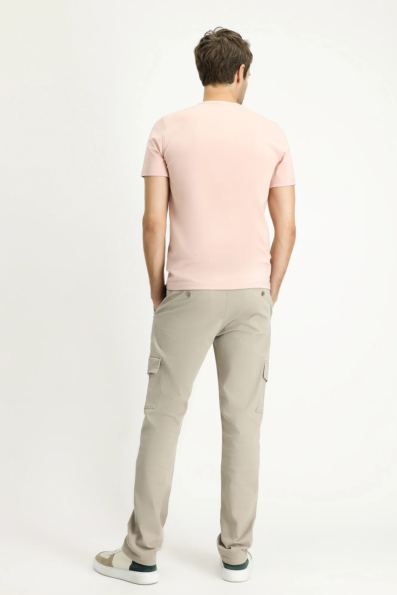 Açık Vizon Regular Fit Standart Kesim Likralı Kargo Pantolon - Image 4