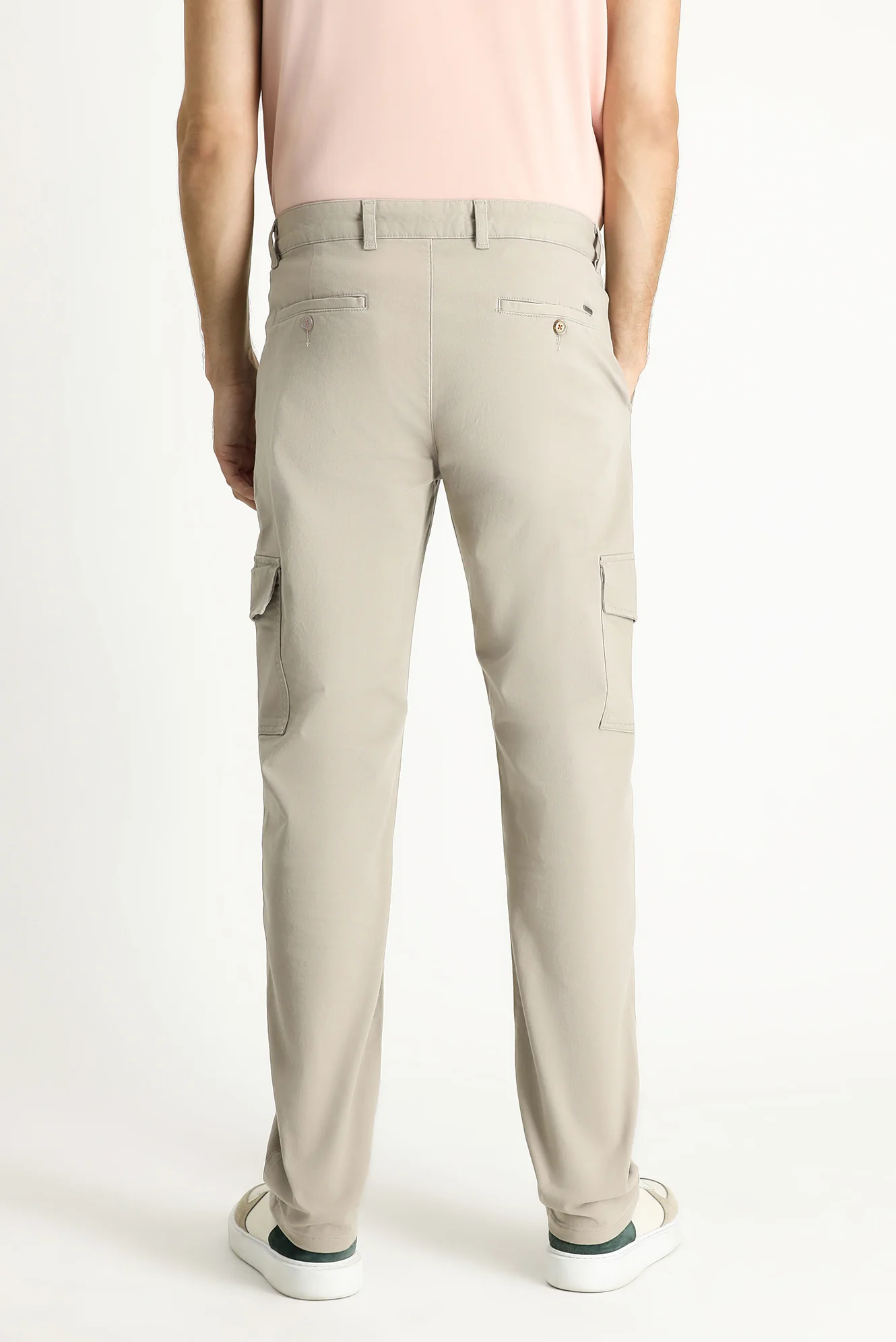 Açık Vizon Regular Fit Standart Kesim Likralı Kargo Pantolon - Image 6