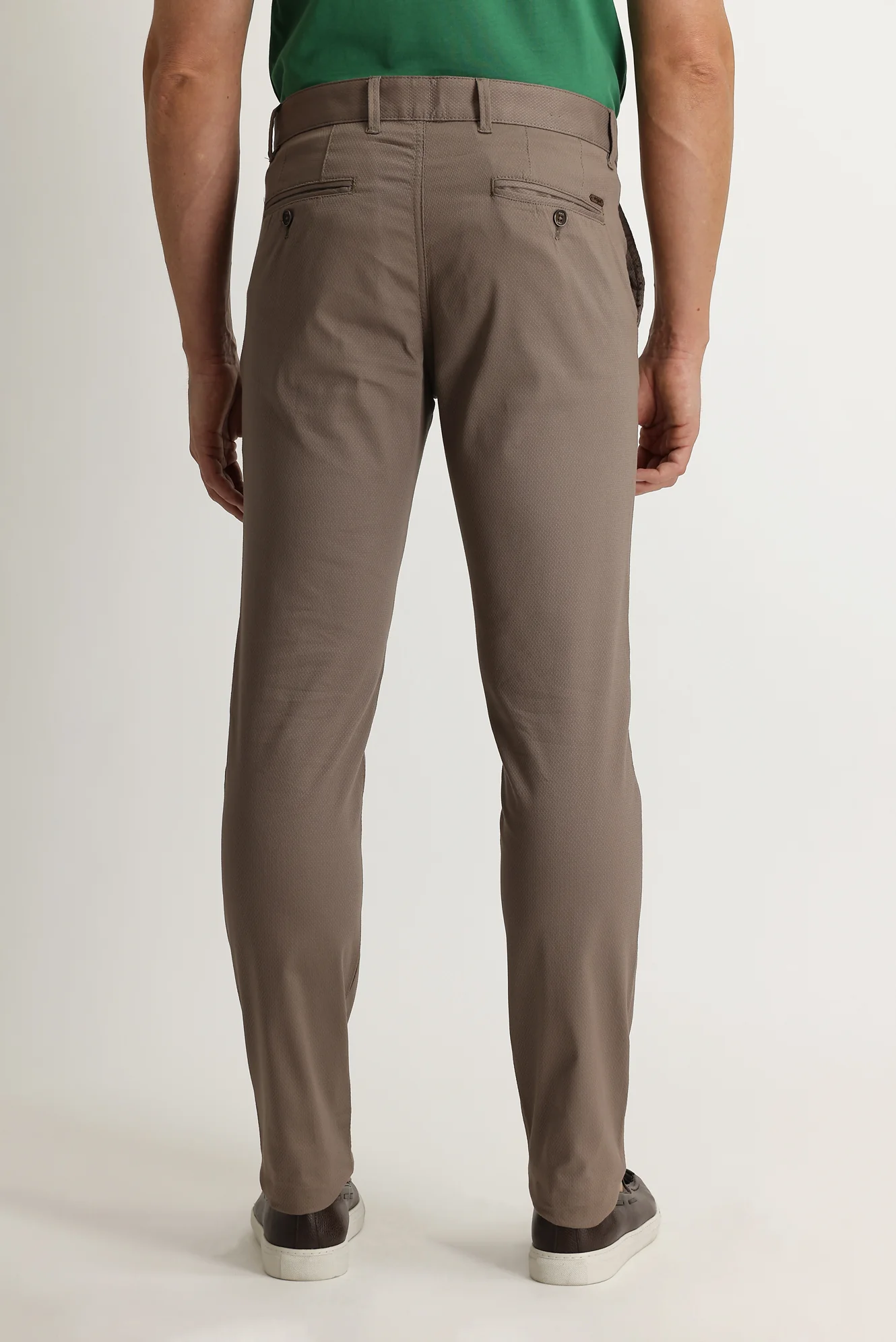 Açık Vizon Relaxed Fit Rahat Kesim Kuşgözü Likralı Kanvas / Chino Pantolon - Image 3