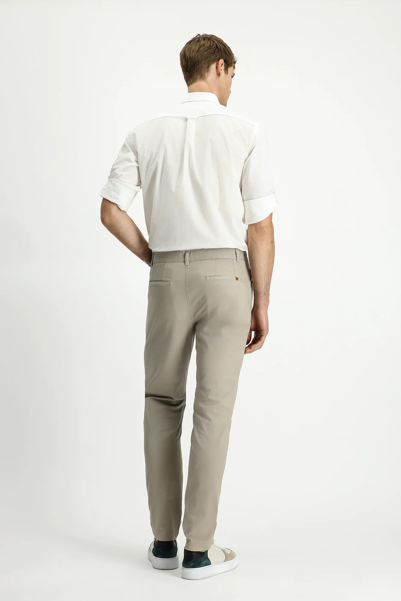 Açık Vizon Relaxed Fit Rahat Kesim Likralı Yandan Cepli Kanvas / Chino Pantolon - Image 4