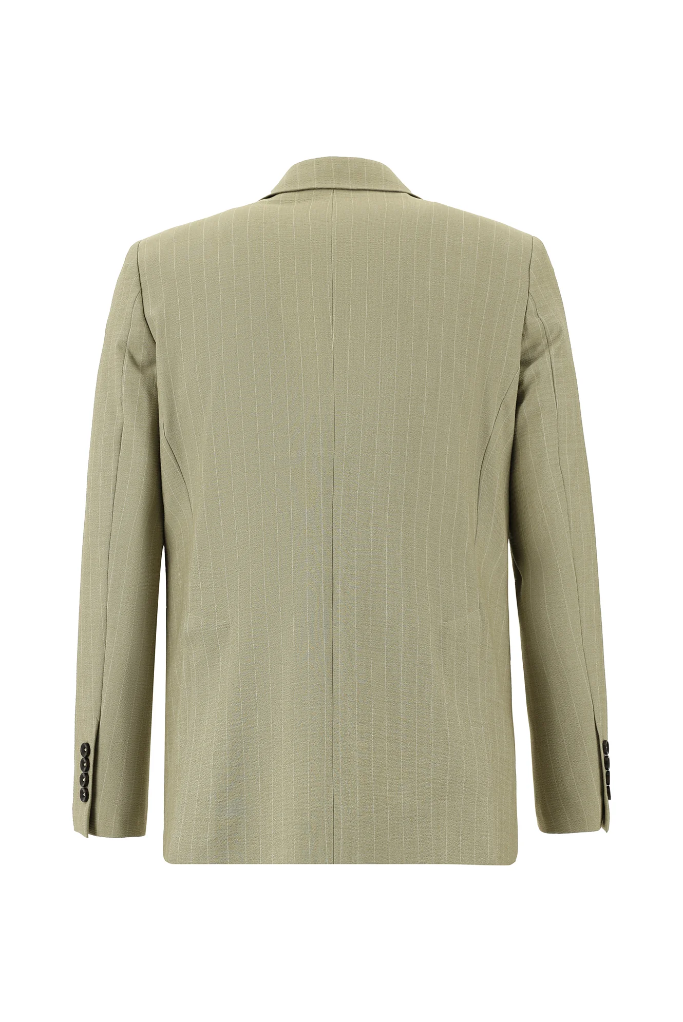 Açık Vizon 7 Drop Slim Fit Dar Kesim Beli Lastikli İpli Çizgili Takım Elbise - Image 3