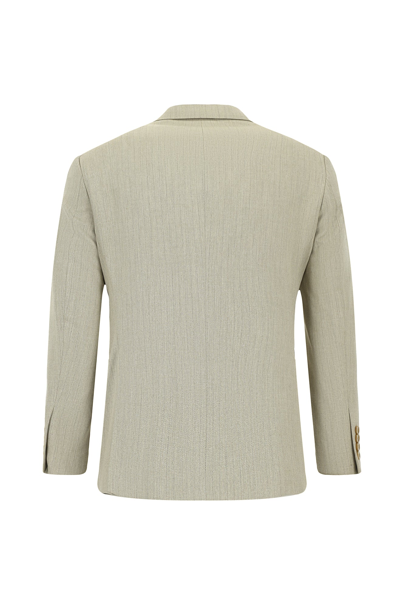 Açık Vizon 7 Drop Slim Fit Dar Kesim Çizgili Kruvaze Takım Elbise - Image 3