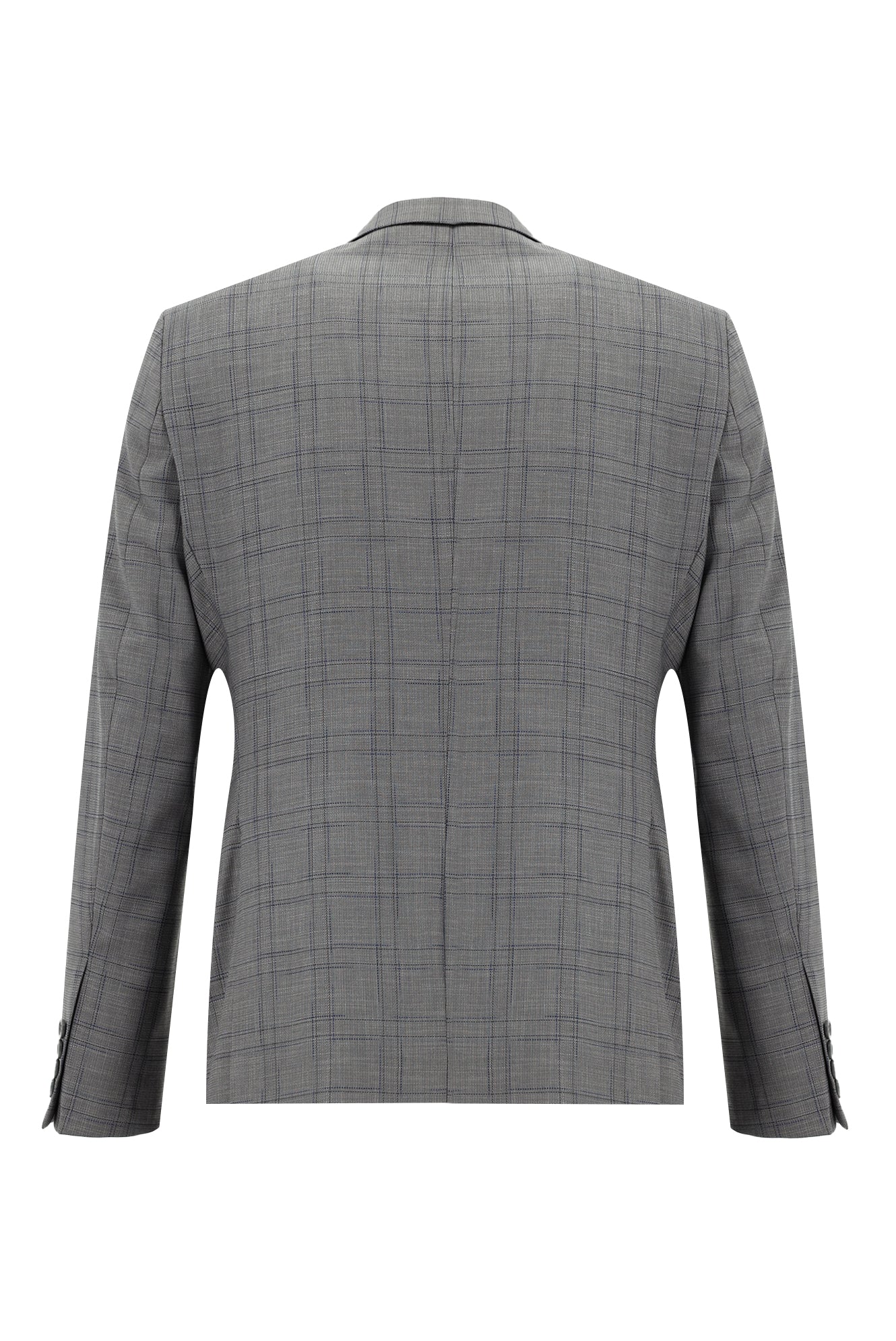 Açık Vizon 7 Drop Slim Fit Dar Kesim Ekose Takım Elbise - Image 3