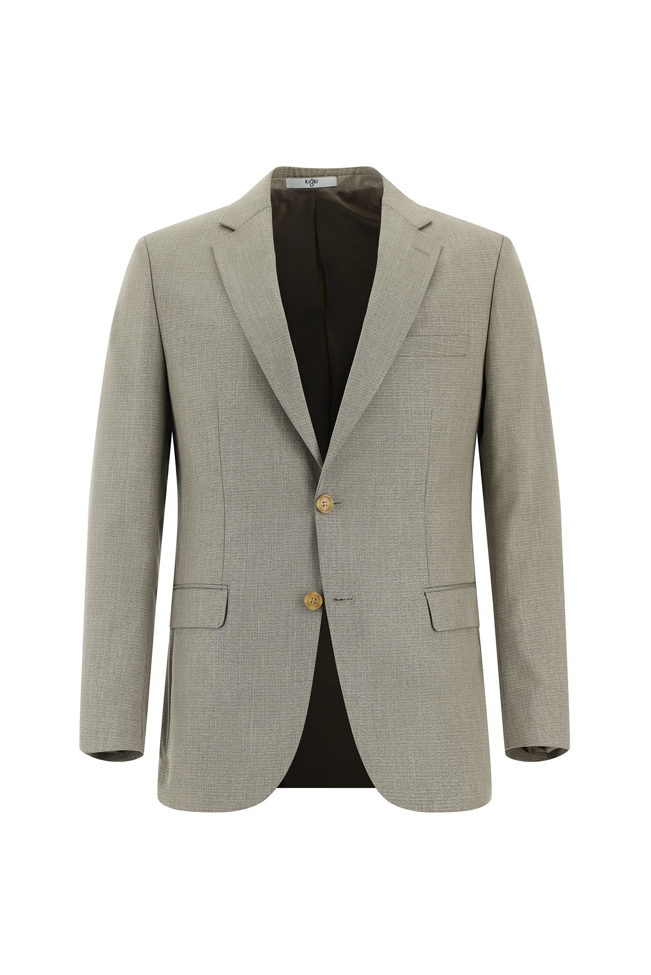 Açık Vizon 7 Drop Slim Fit Dar Kesim Desenli Takım Elbise - Image 2