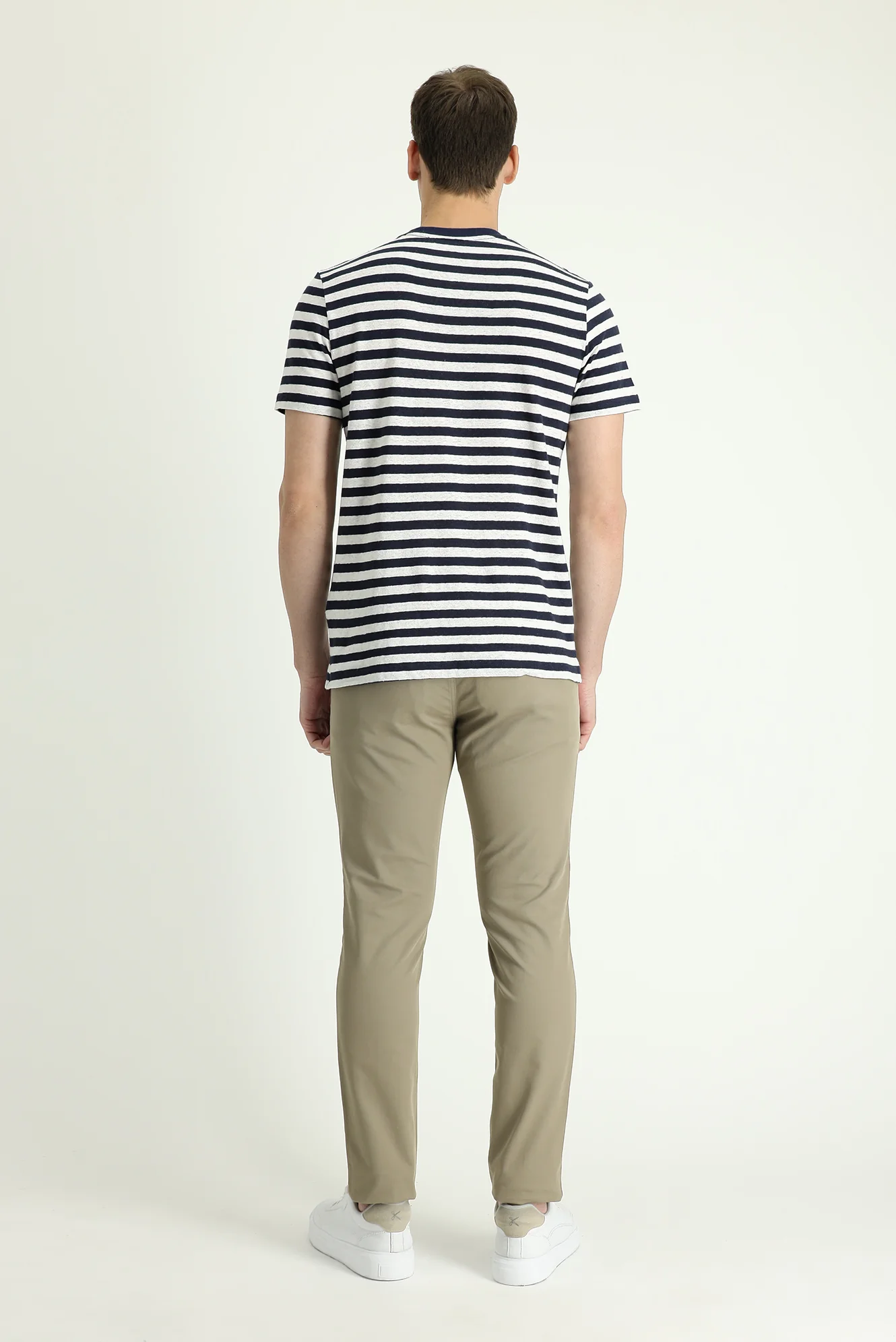 Açık Vizon Slim Fit Dar Kesim Likralı Kanvas / Chino Pantolon - Image 3