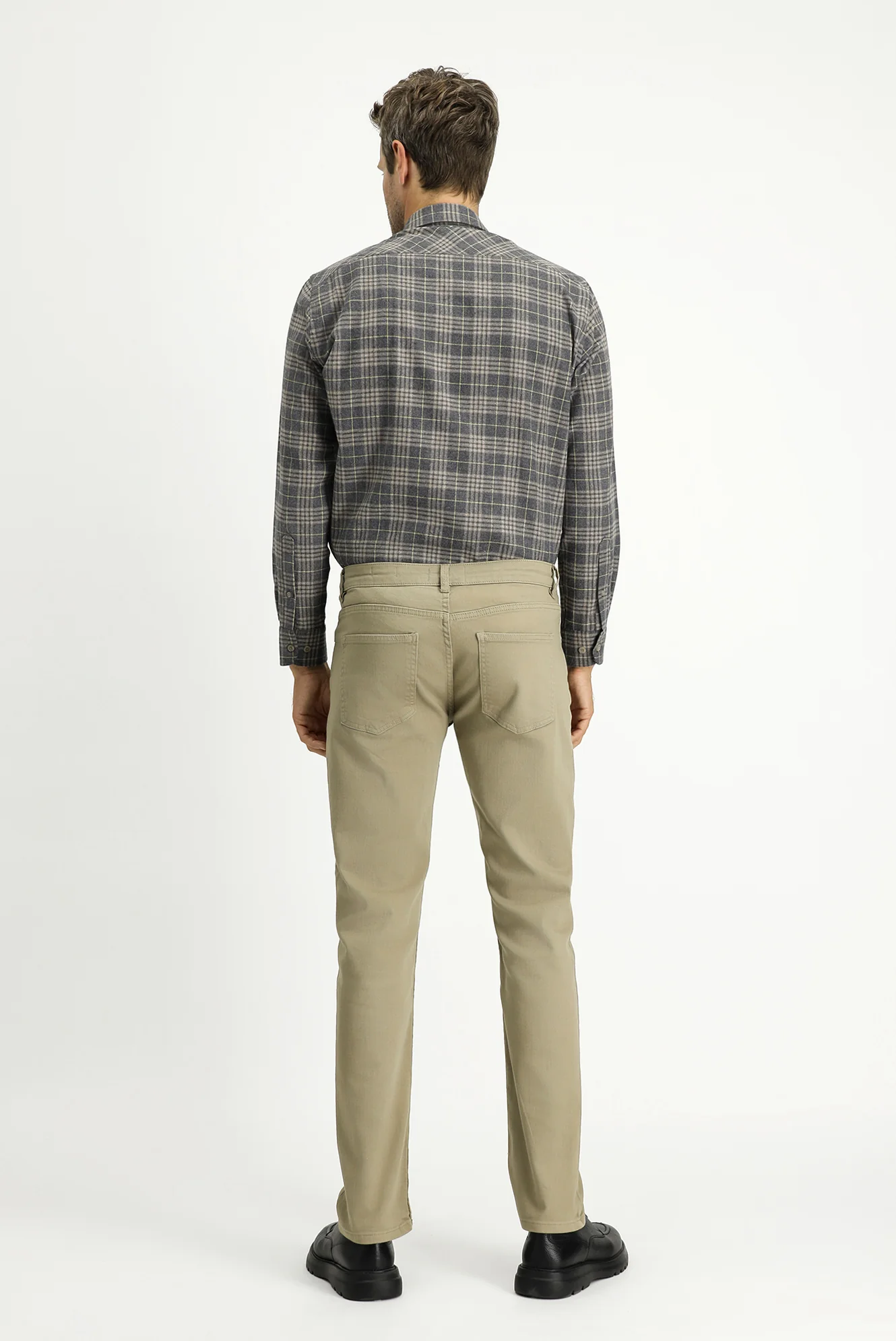 Açık Vizon Slim Fit Dar Kesim Likralı Kanvas / Chino Pantolon - Image 4