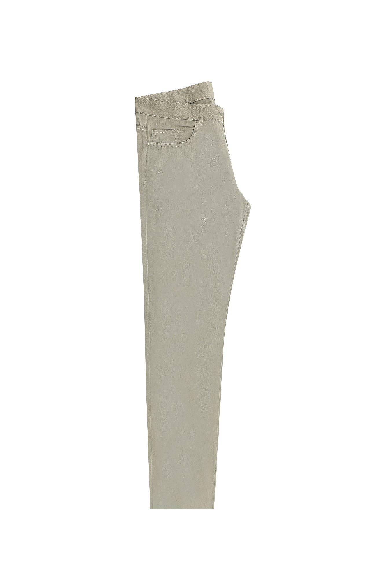 Açık Vizon Slim Fit Dar Kesim Likralı Kanvas / Chino Pantolon - Image 2