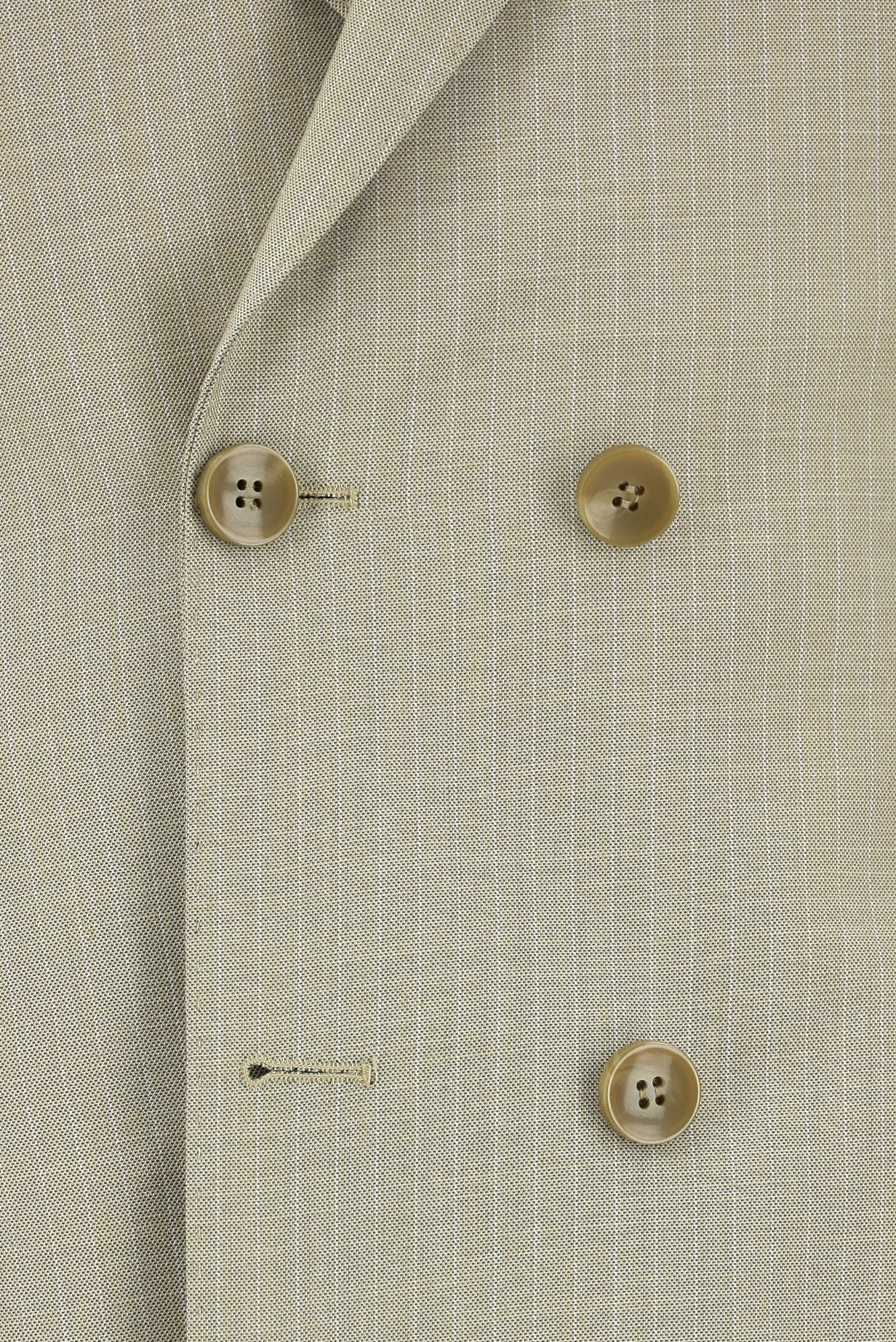 Açık Vizon 7 Drop Super Slim Fit Eksra Dar Kesim Çizgili Kruvaze Takım Elbise - Image 4