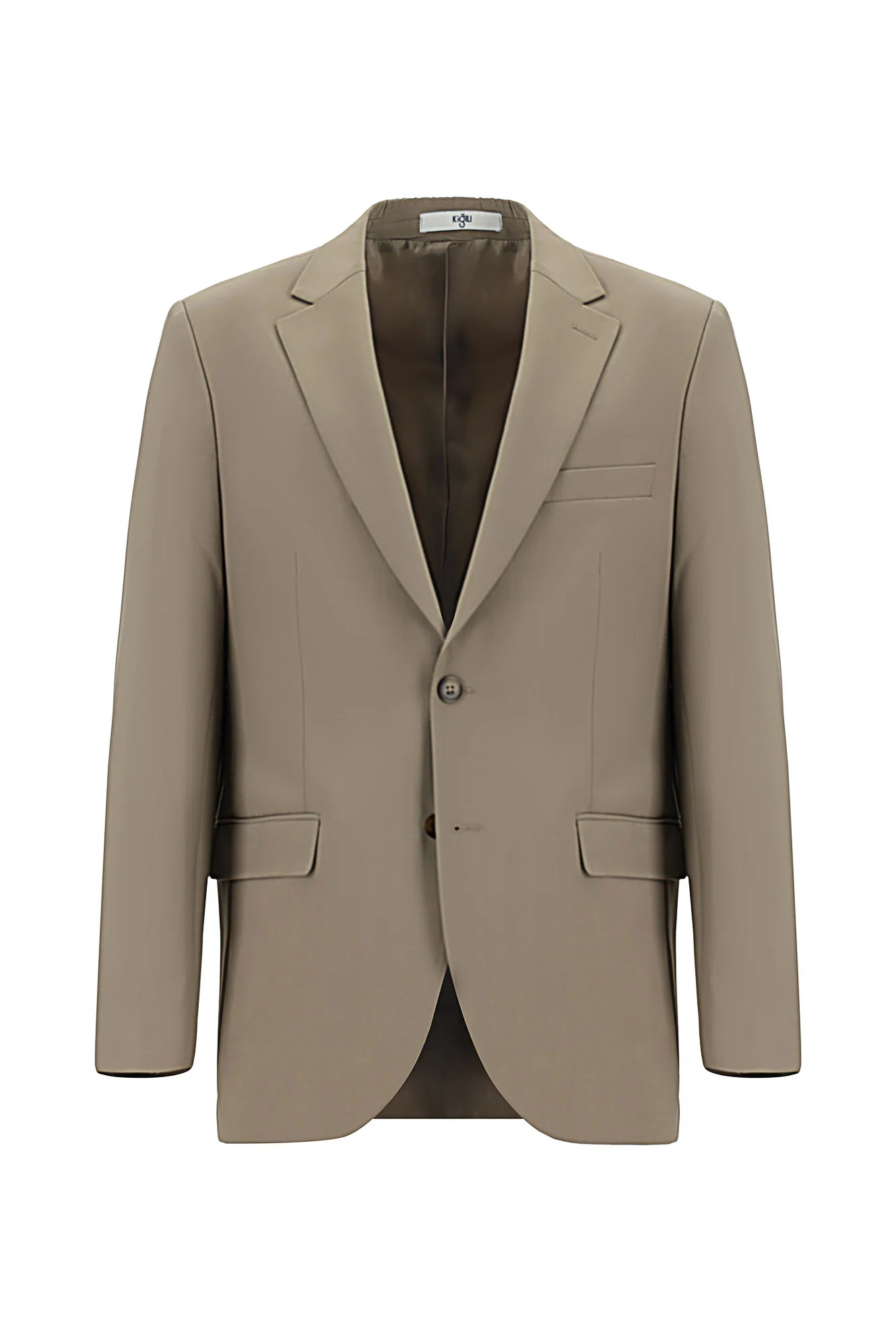 Açık Vizon 7 Drop Super Slim Fit Eksra Dar Kesim Yünlü Takım Elbise - Image 2