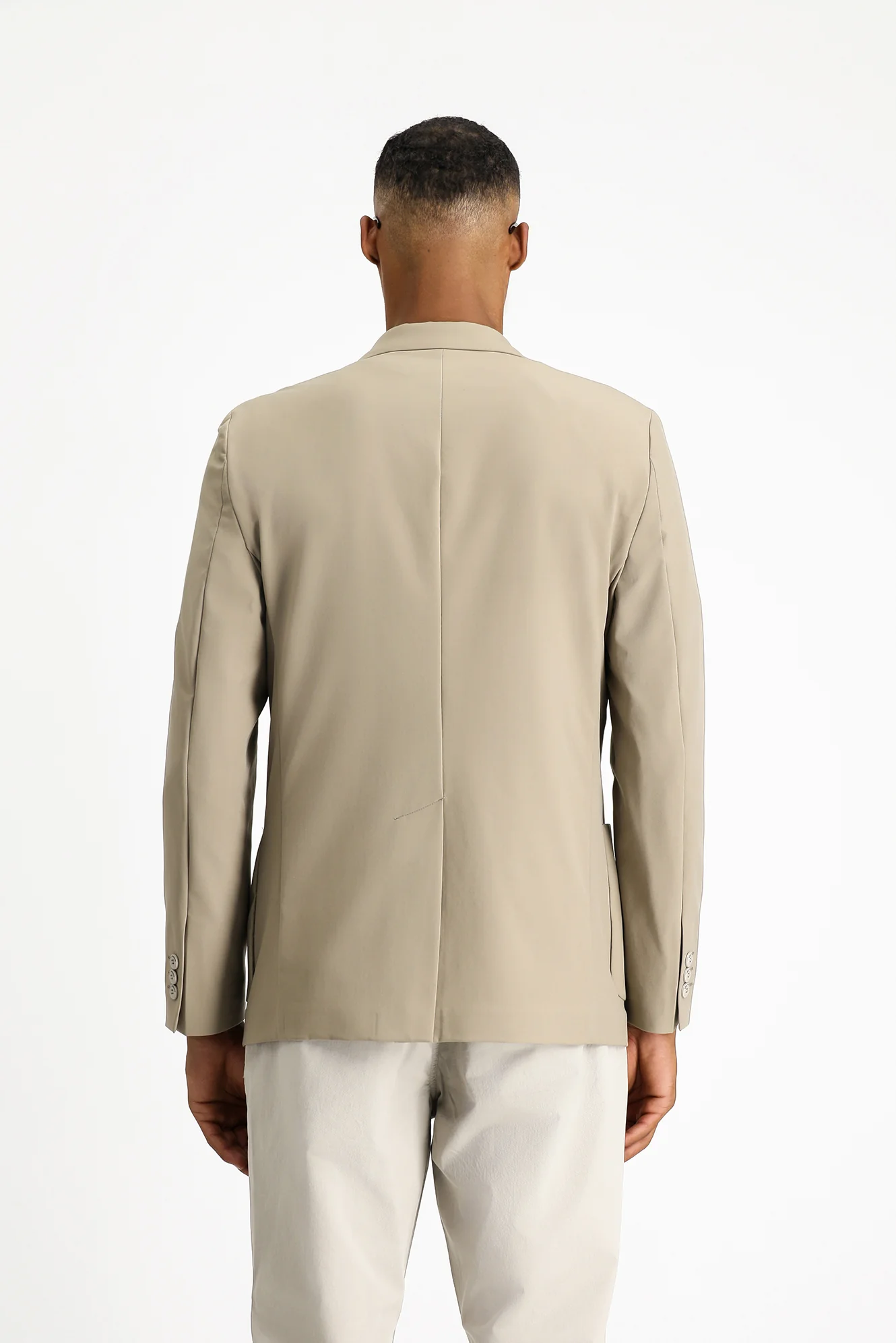 Açık Vizon Techno-Line 7 Drop Slim Fit Dar Kesim Likralı Ceket - Image 5