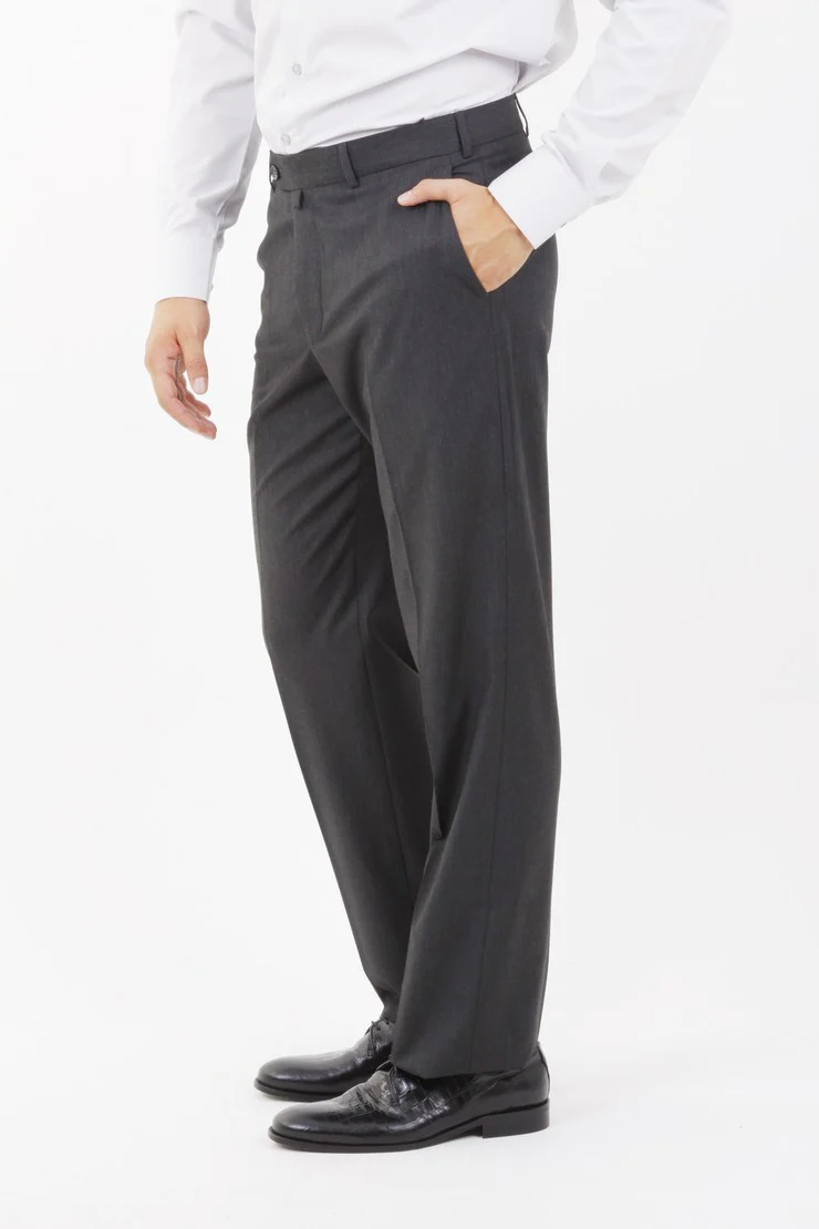 Antrasit 6 Drop Regular Fit Standart Kesim Klasik Kumaş Pantolon - Image 3