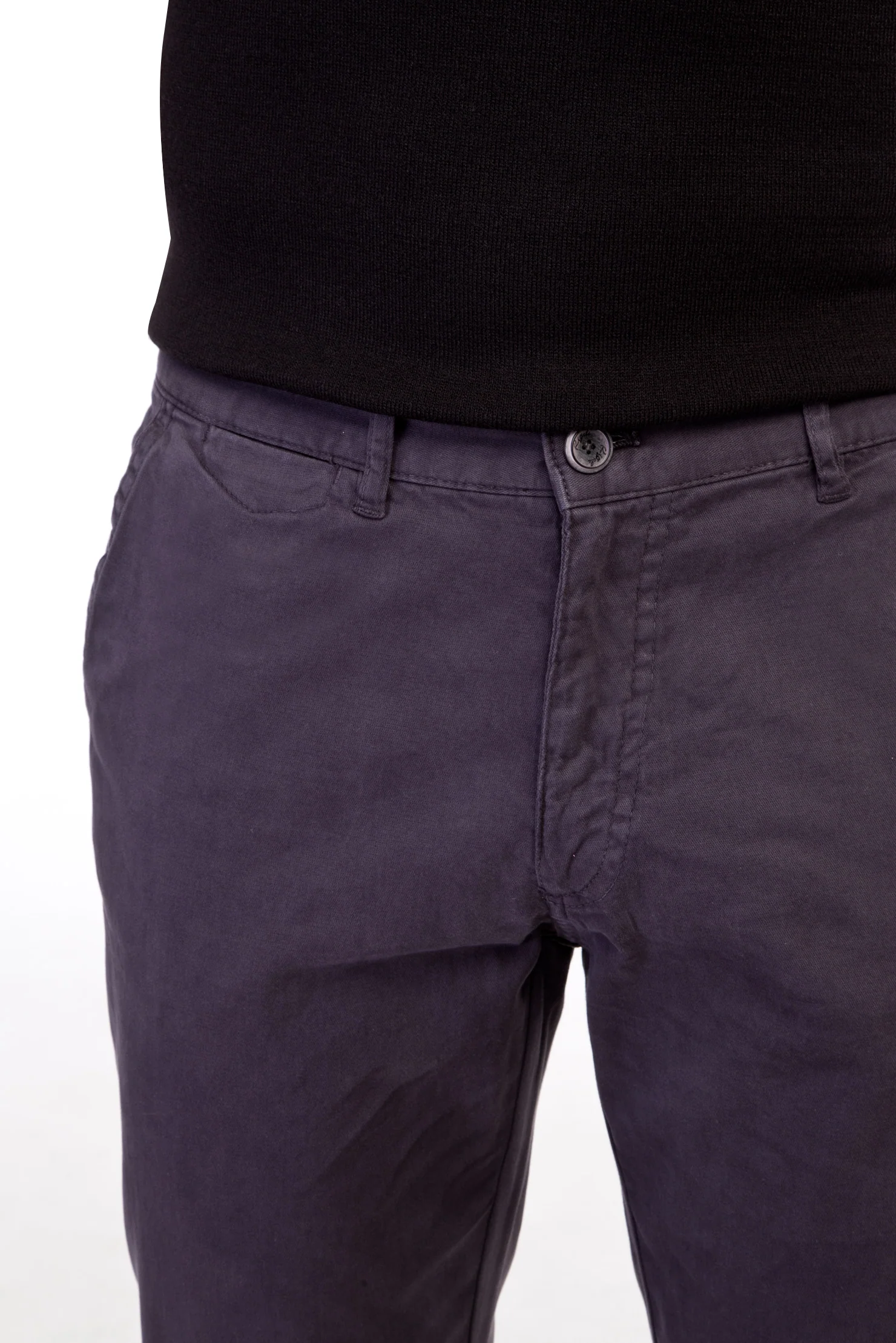 Antrasit Regular Fit Standart Kesim Desenli Likralı Kanvas / Chino Pantolon - Image 3