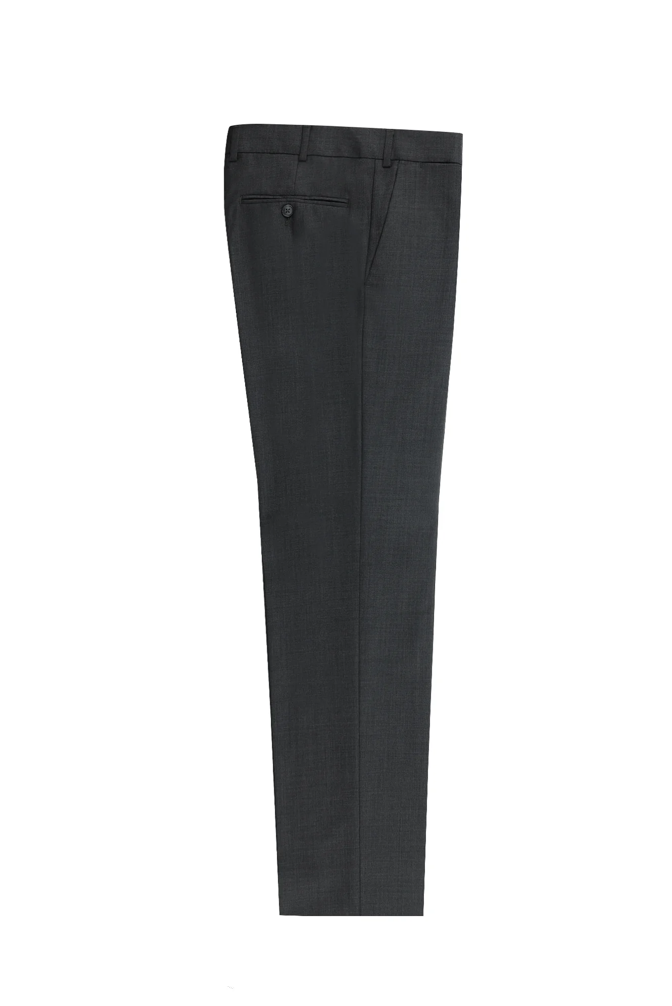 Antrasit 7 Drop Slim Fit Dar Kesim Yünlü Klasik Kumaş Pantolon
