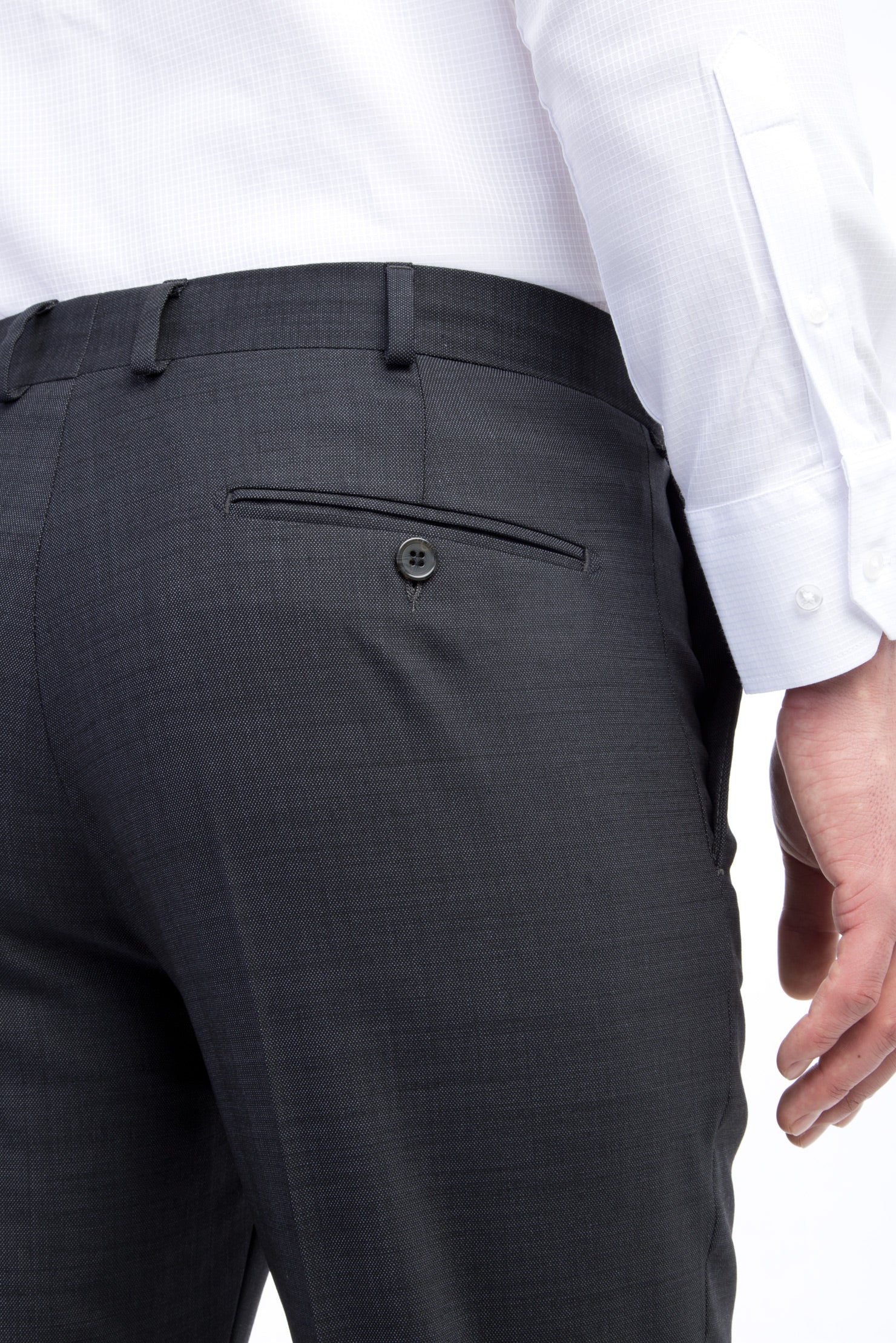 Antrasit 6 Drop Regular Fit Standart Kesim Yünlü Klasik Kumaş Pantolon - Image 3