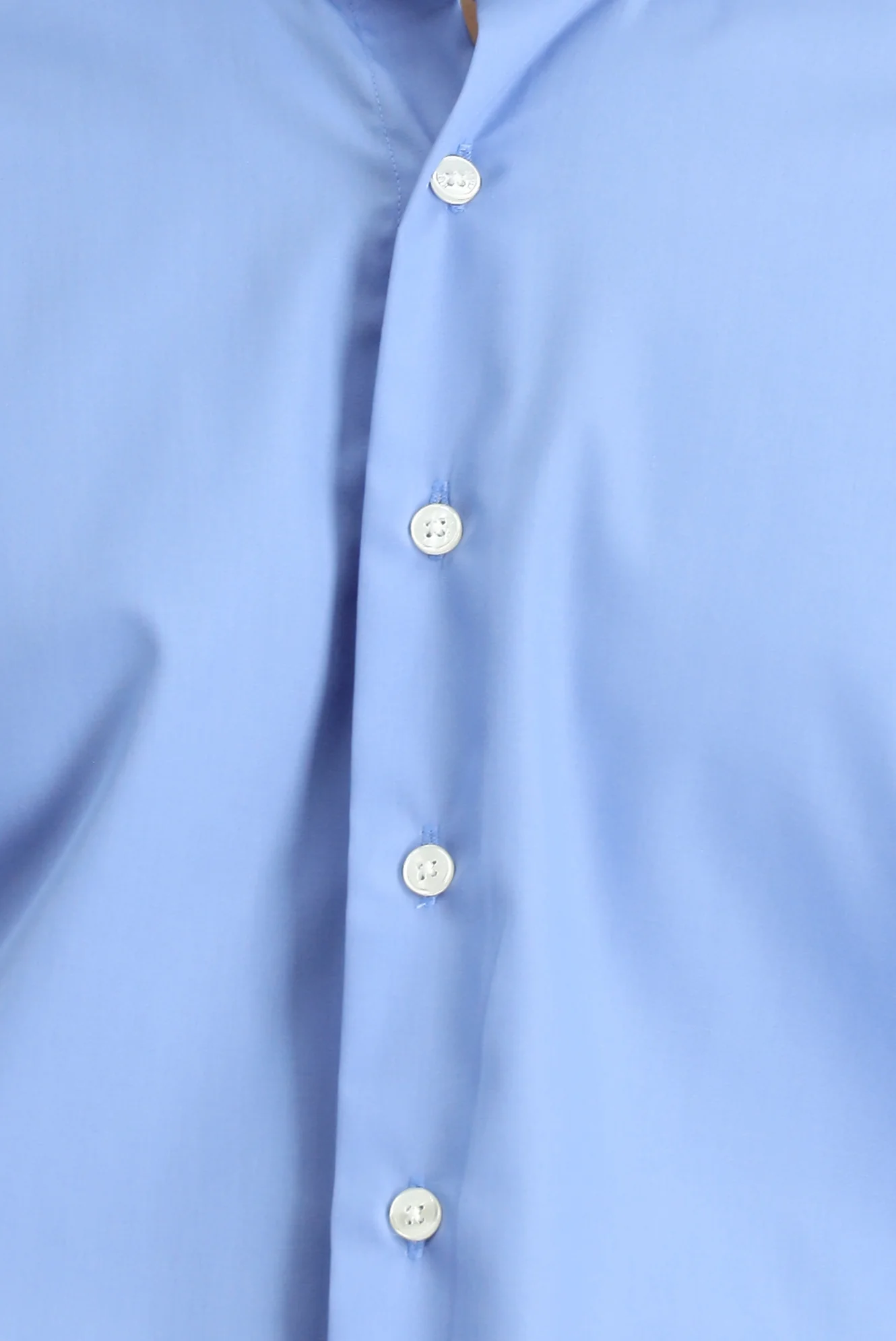 Aqua Mavisi Uzun Kol Slim Fit Düğmeli Yaka Pamuklu Non Iron Ütü Gerektirmeyen Gömlek - Image 5
