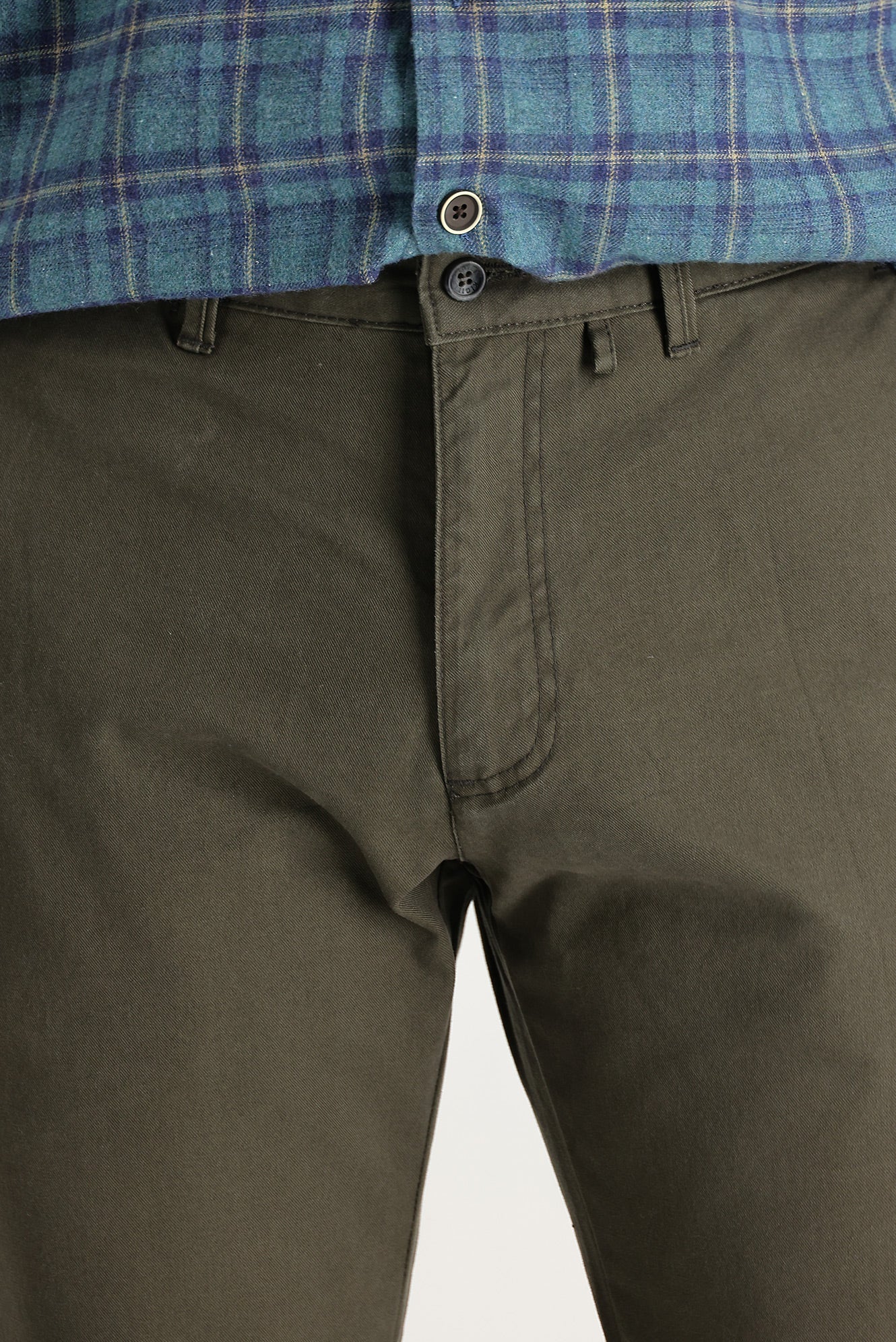 Asker Haki Regular Fit Standart Kesim Pamuk Kanvas / Chino Pantolon - Image 3