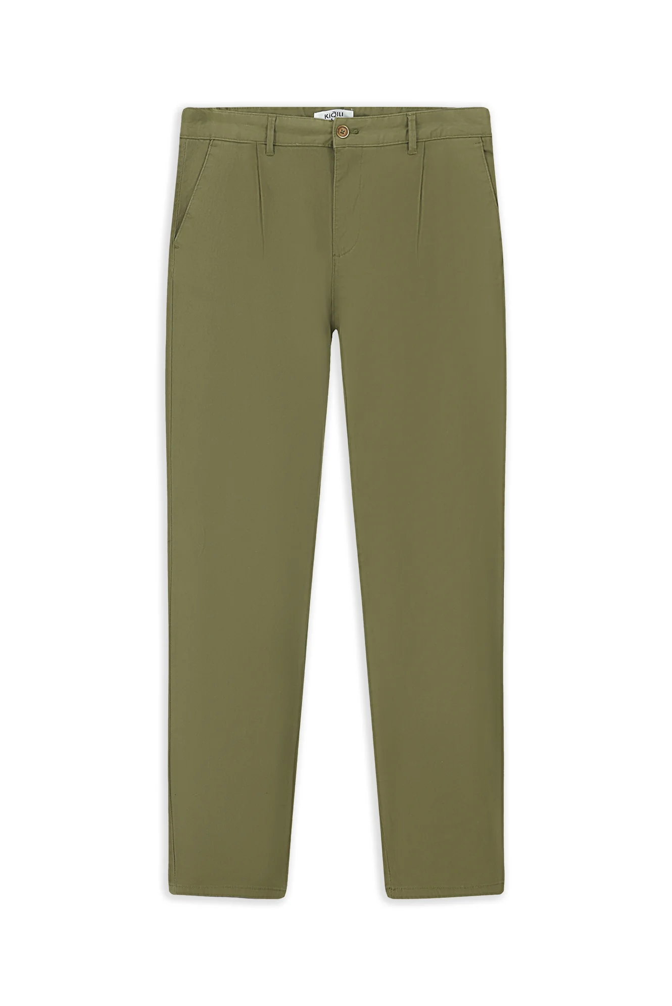 Asker Haki Relaxed Fit Rahat Kesim Likralı Pileli Kanvas / Chino Pantolon - Image 7