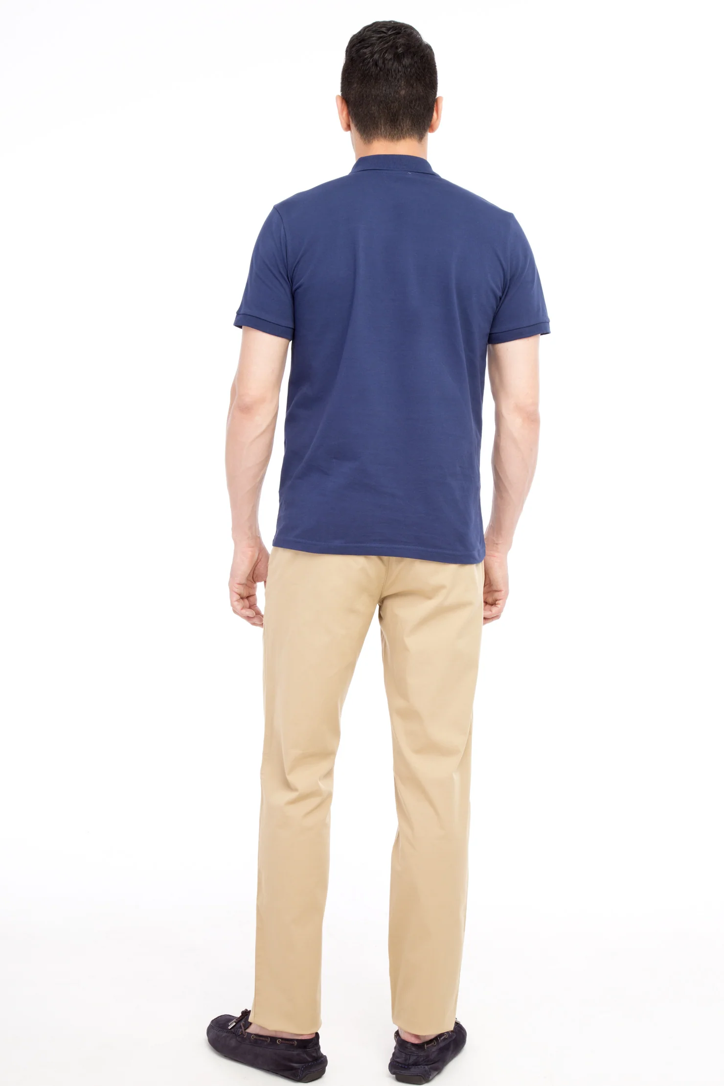 Bej Regular Fit Standart Kesim Desenli Likralı Kanvas / Chino Pantolon - Image 3