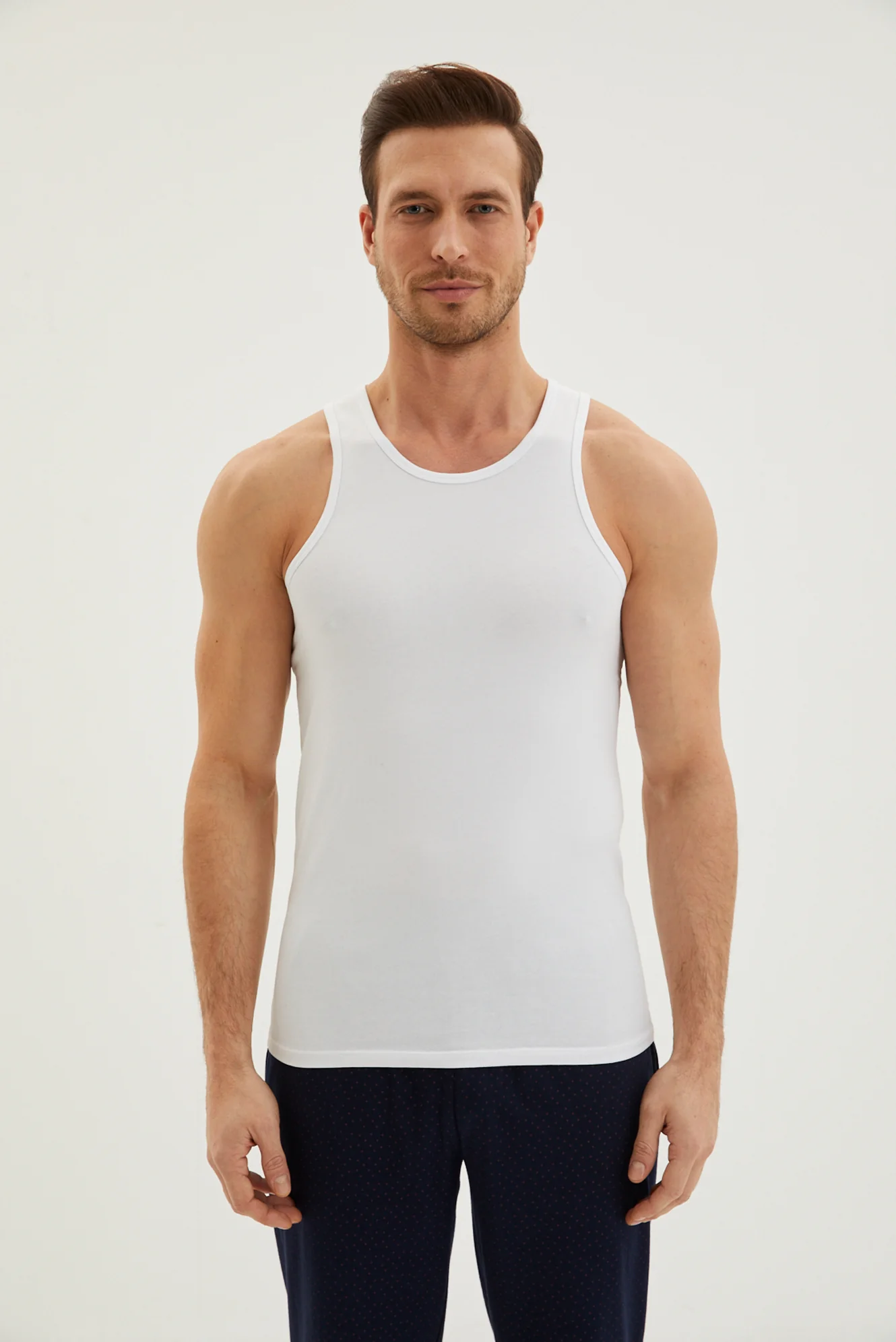 Beyaz 2'li Comfort Pamuklu Atlet & Boxer Seti - Image 2