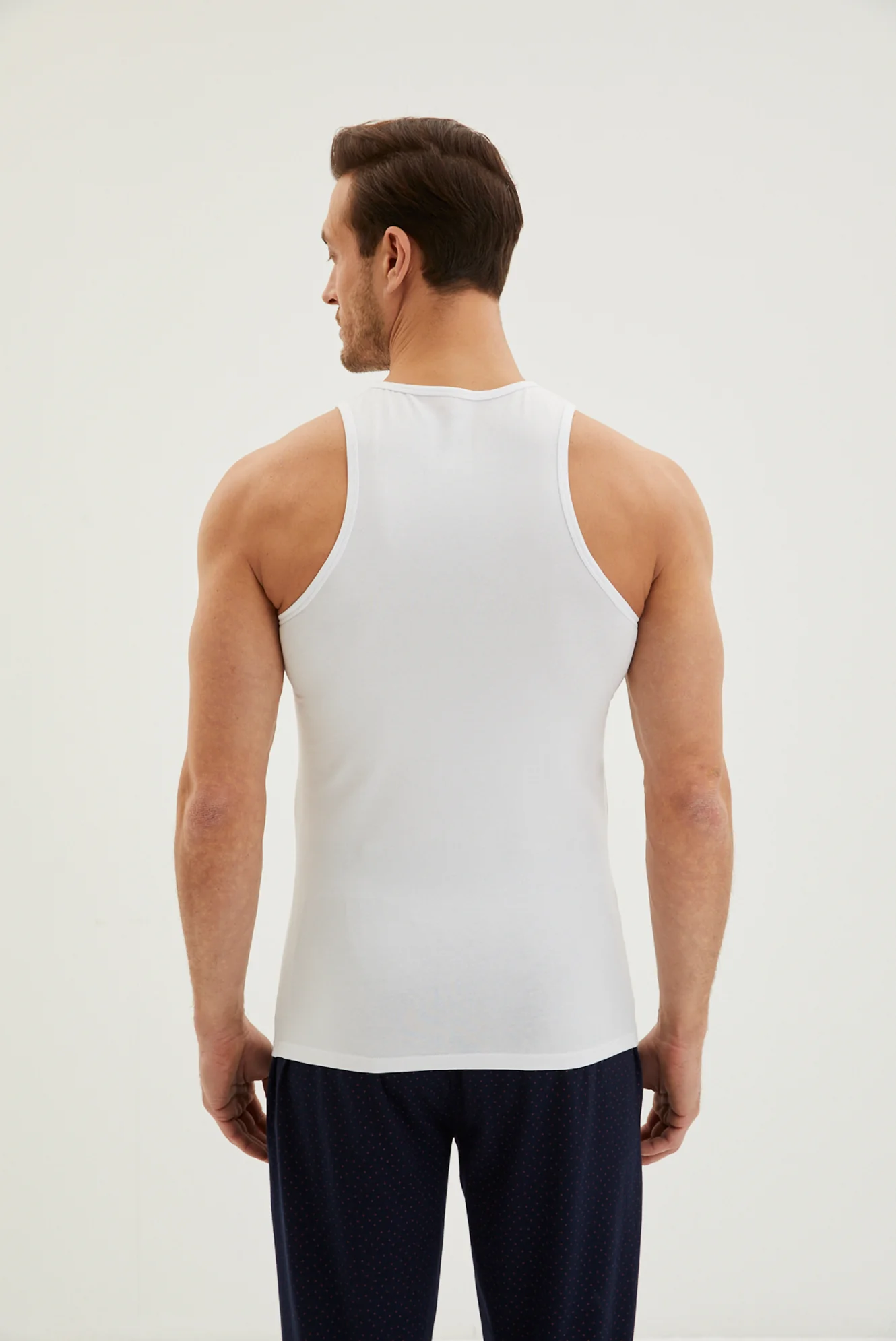 Beyaz 2'li Comfort Pamuklu Atlet & Boxer Seti - Image 3