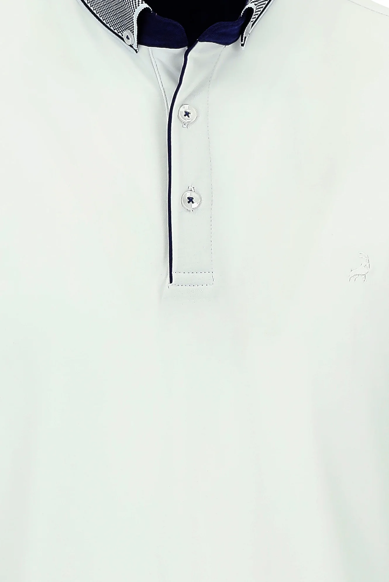 Beyaz Polo Yaka Regular Fit Tişört - Image 3