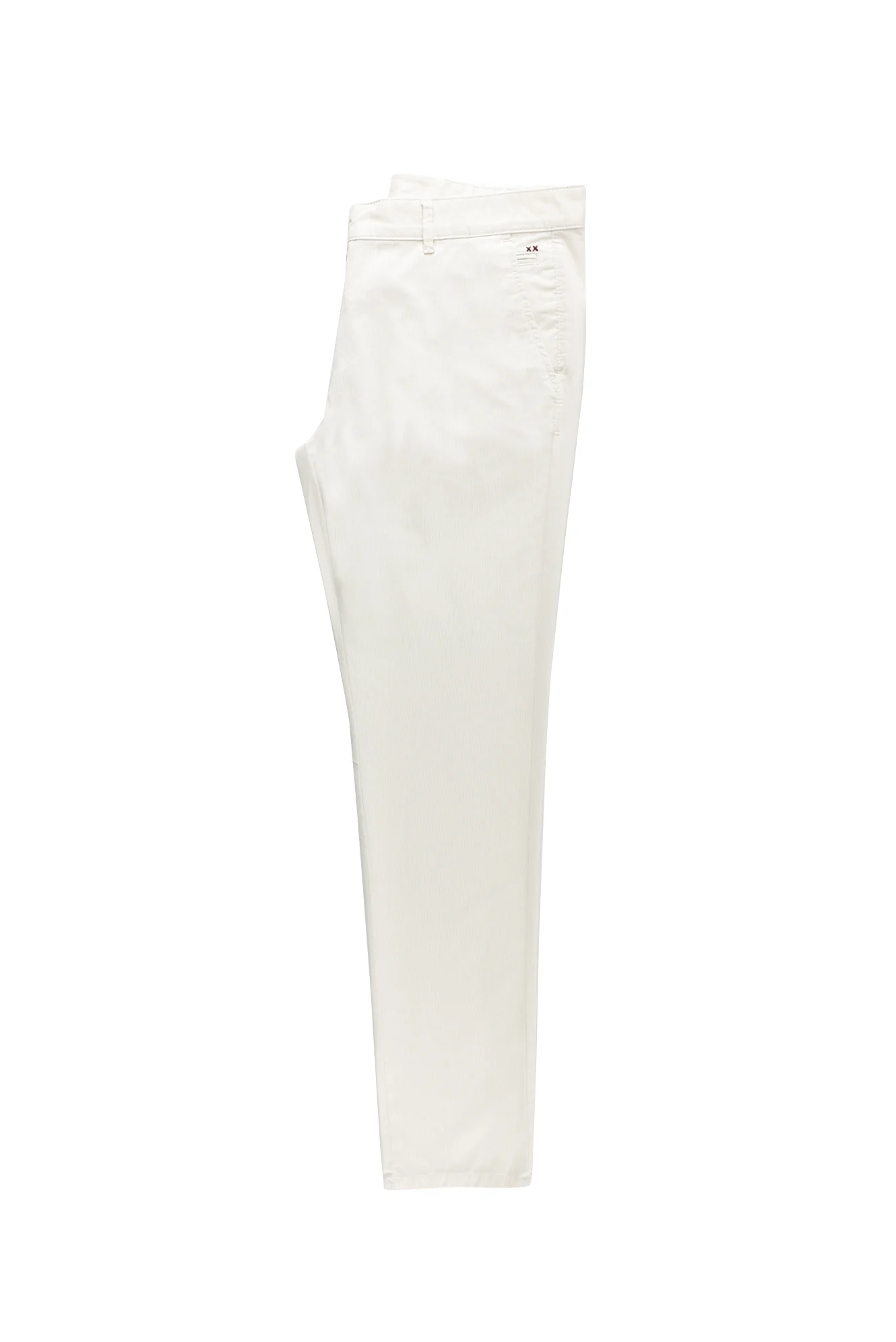 Beyaz Regular Fit Standart Kesim Likralı Kanvas / Chino Pantolon - Image 2