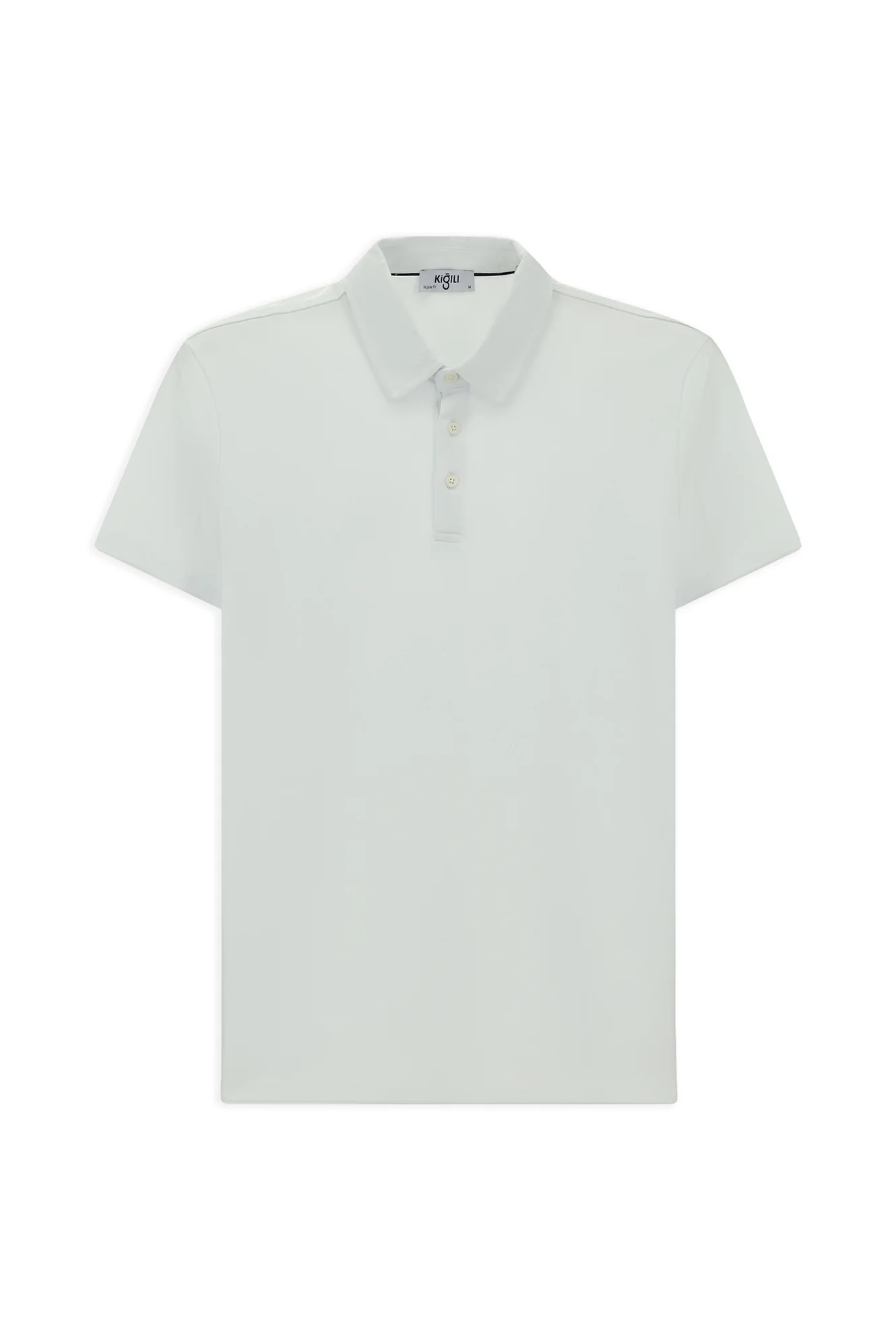 Beyaz Regular Fit Pamuk Polo Yaka Tişört - Image 8