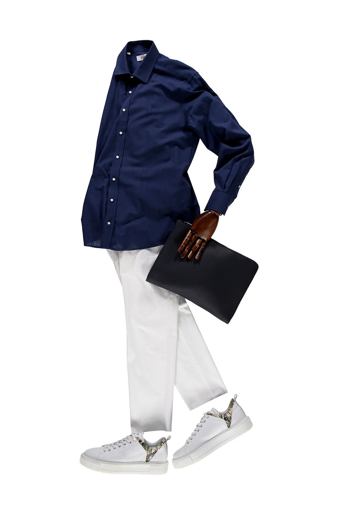 Beyaz Relaxed Fit Rahat Kesim Likralı Kanvas / Chino Pantolon - Image 7