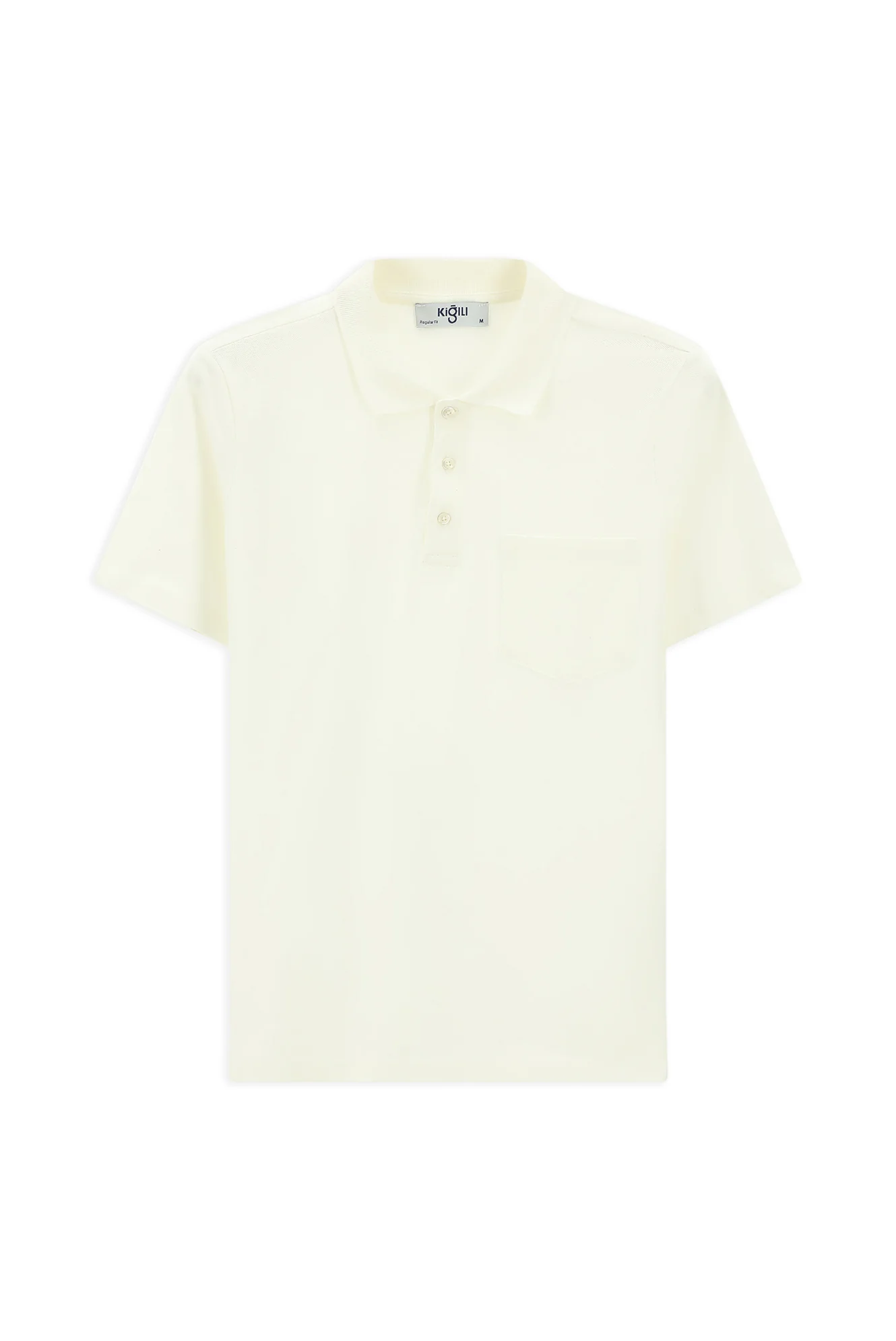 Beyaz Slim Fit Dar Kesim Pamuk Cepli Polo Yaka Tişört - Image 7