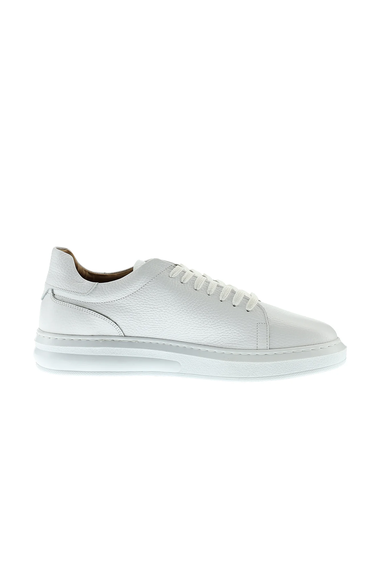 Beyaz 4 Mevsim Sneaker Deri Ayakkabı - Image 4