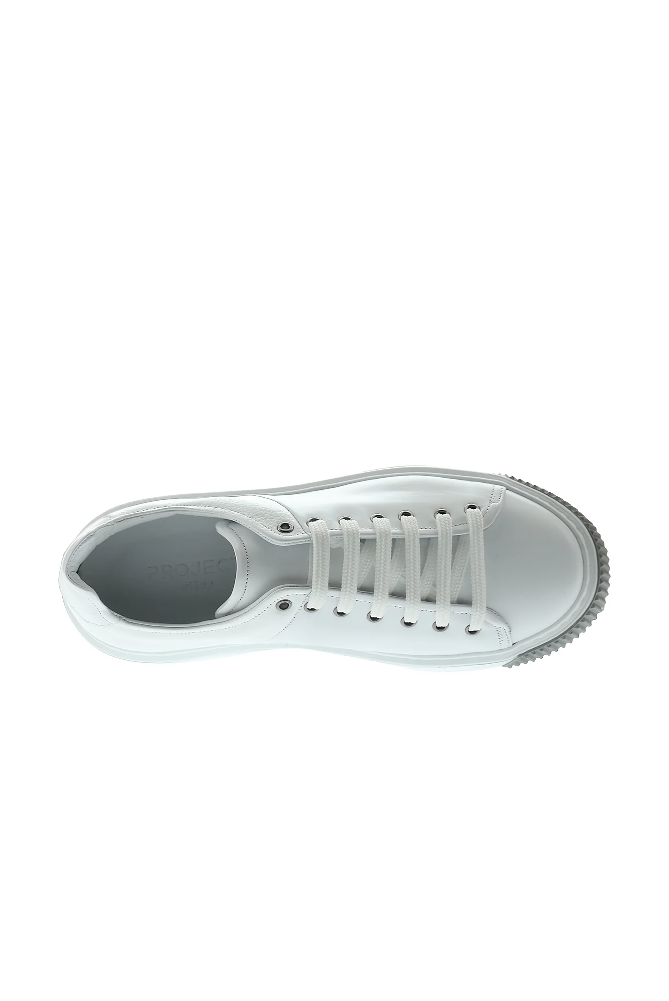 Beyaz Sneaker Deri Ayakkabı - Image 5