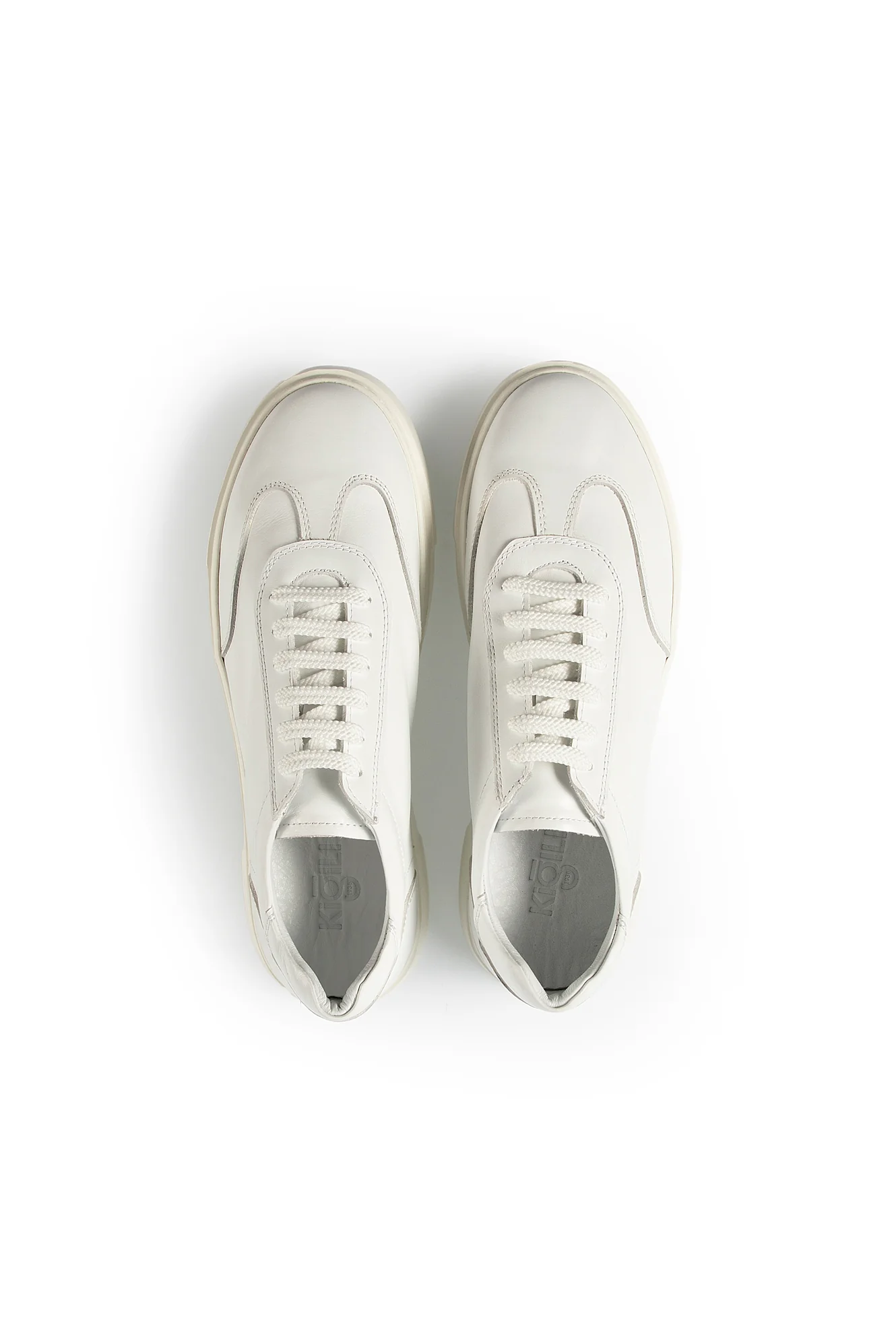 Beyaz Sneaker Deri Ayakkabı - Image 5