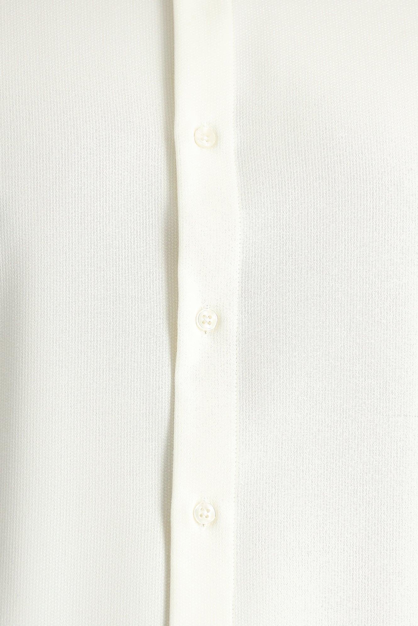 Beyaz Uzun Kol Slim Fit Dar Kesim Desenli Gömlek - Image 5
