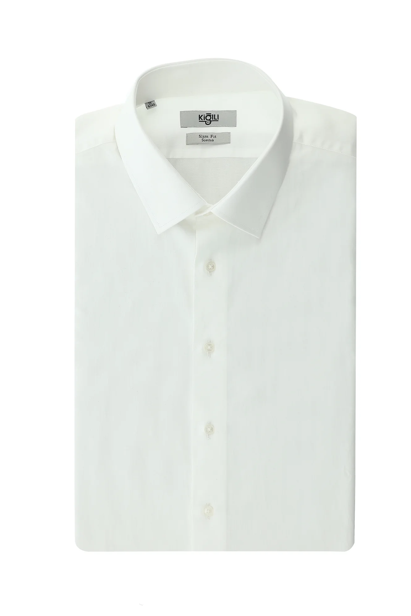 Beyaz Uzun Kol Slim Fit Dar Kesim Nano Care Pamuk Gömlek