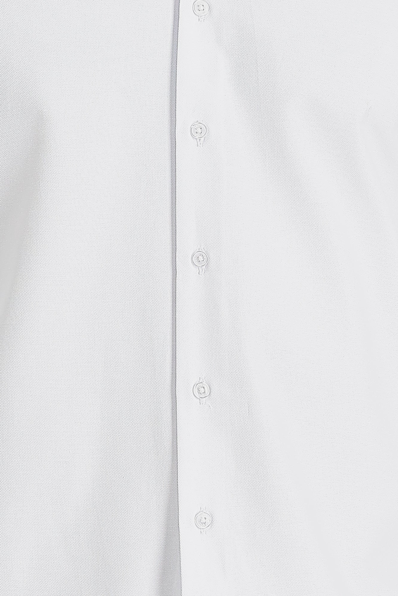 Beyaz Uzun Kol Slim Fit Dar Kesim Klasik Desenli Pamuklu Kolay Ütülenebilir Gömlek - Image 4